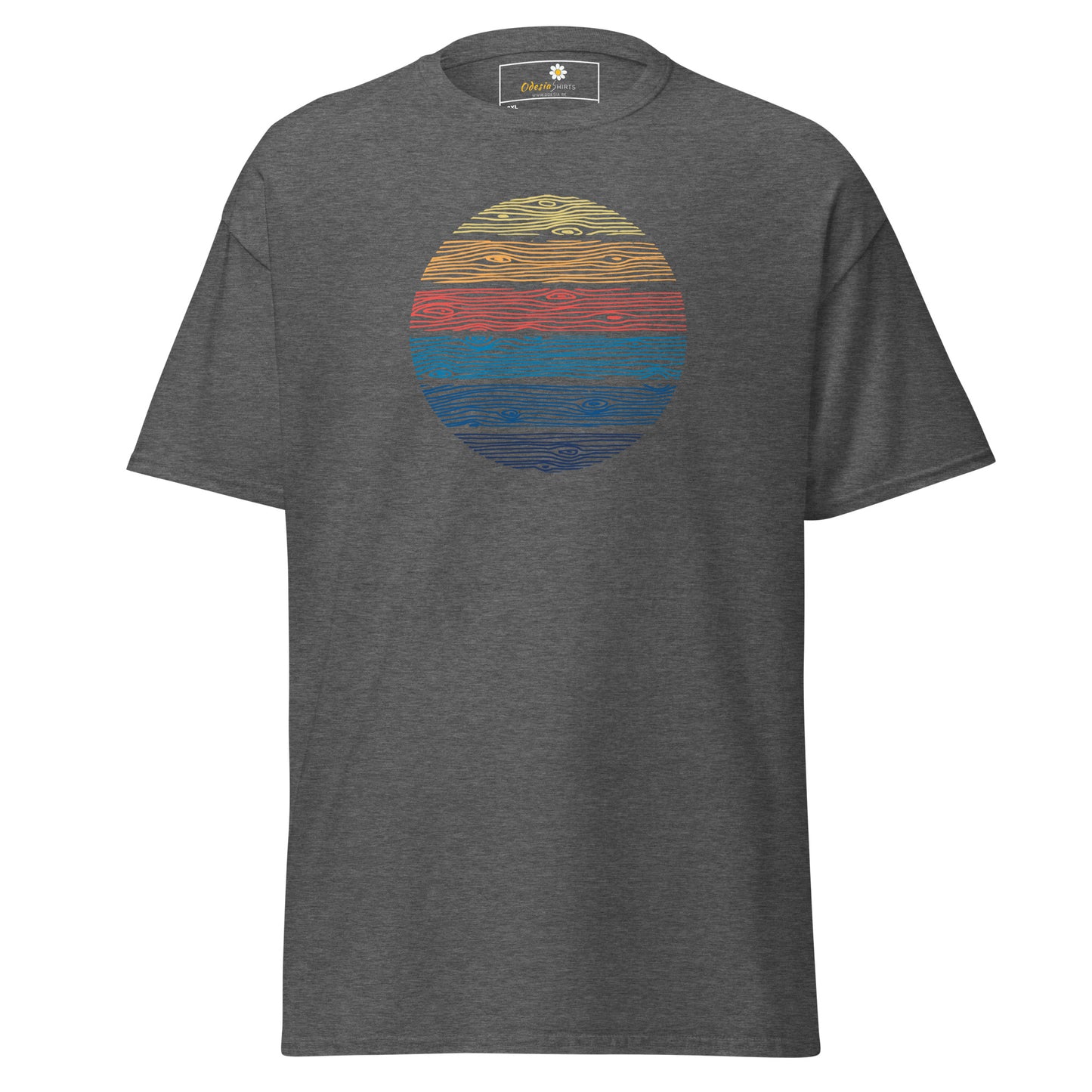 T-shirt classique unisexe - ABSTRACT COLOR CIRCLE WOOD - BIG