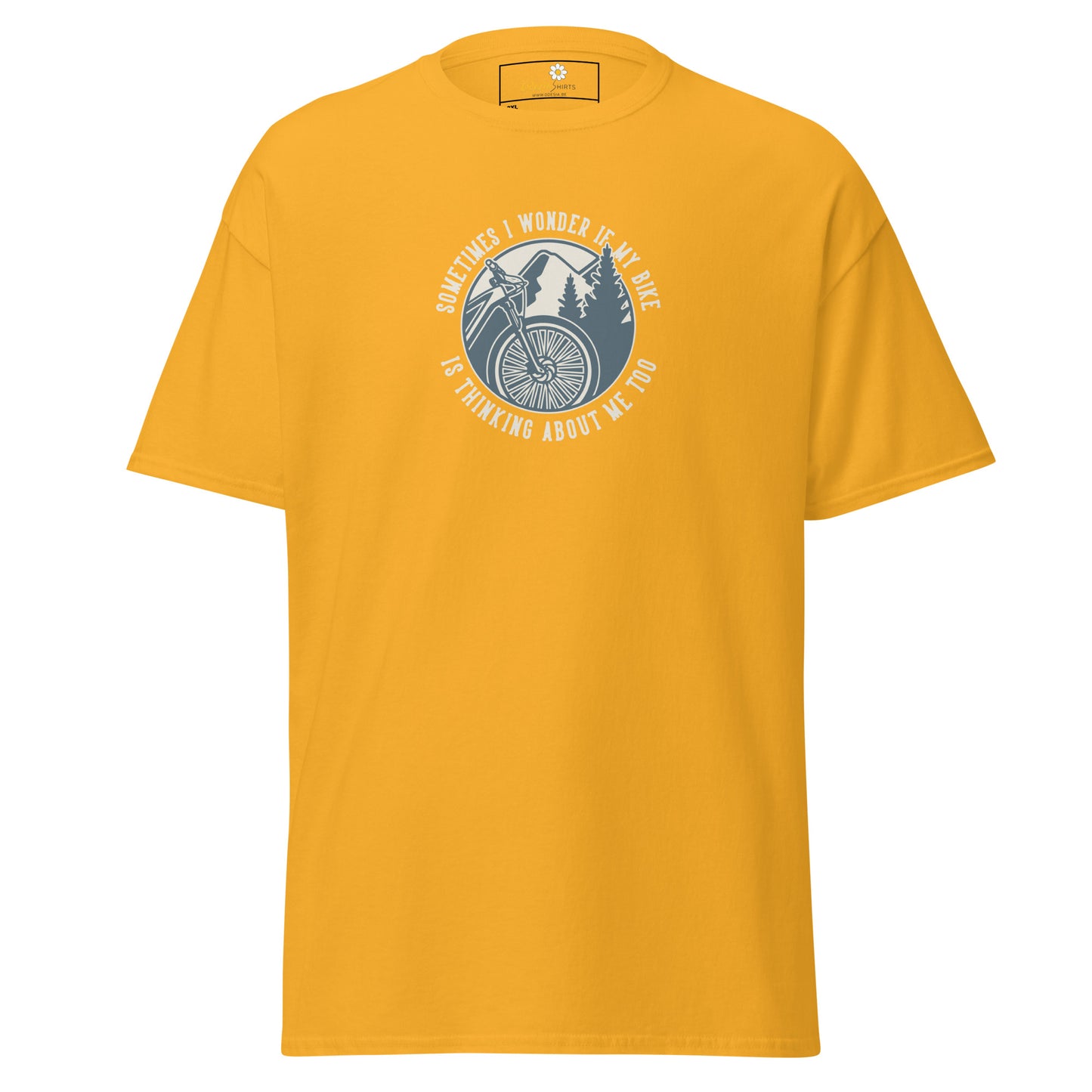 Unisex classic t-shirt - ADVENTURE SPORT CIRCLE BIKE WONDERING - BIG