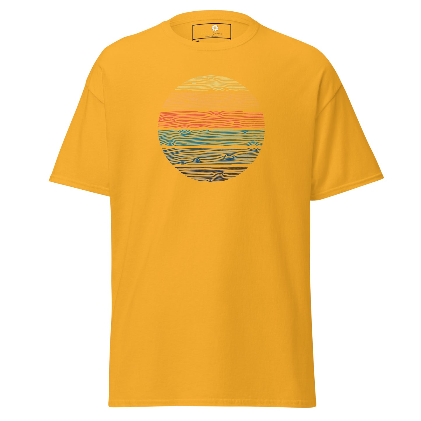 T-shirt classique unisexe - ABSTRACT COLOR CIRCLE WOOD - BIG