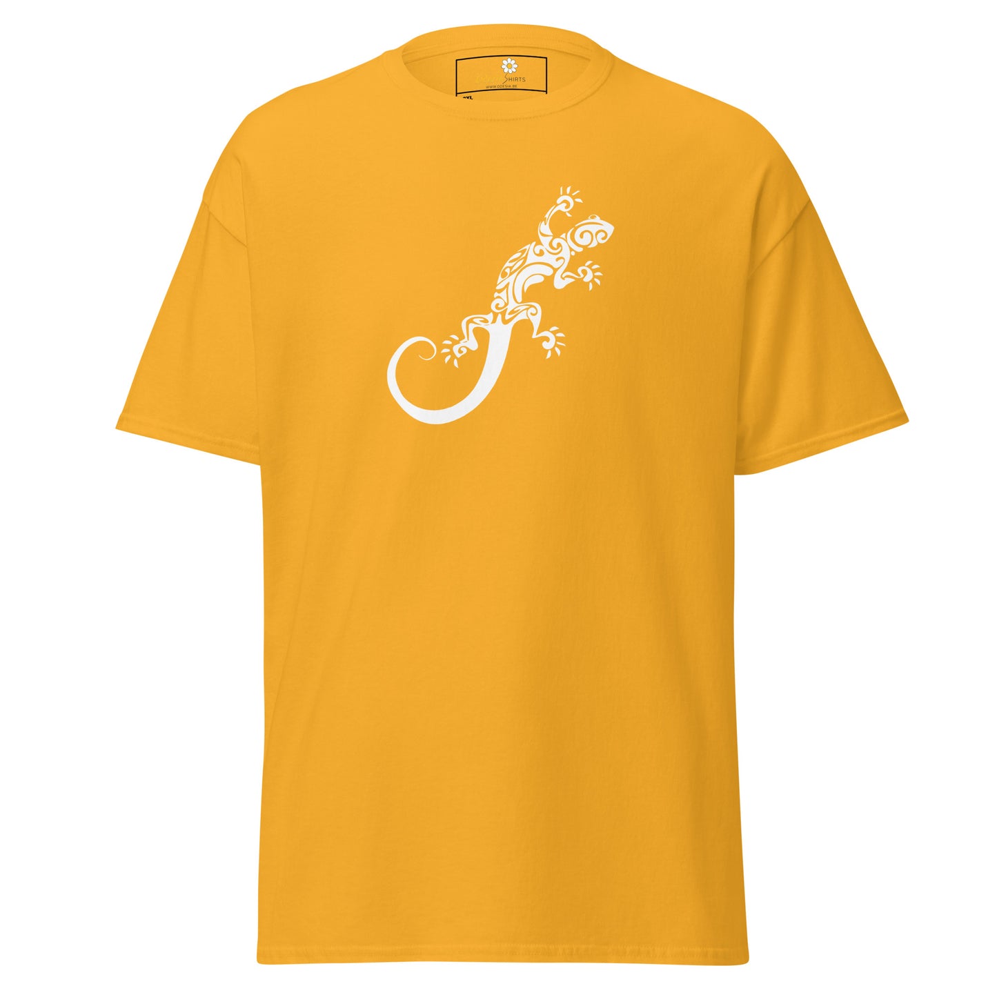 T-shirt classique unisexe - ANIMAUX LÉZARD BLANC - GRAND
