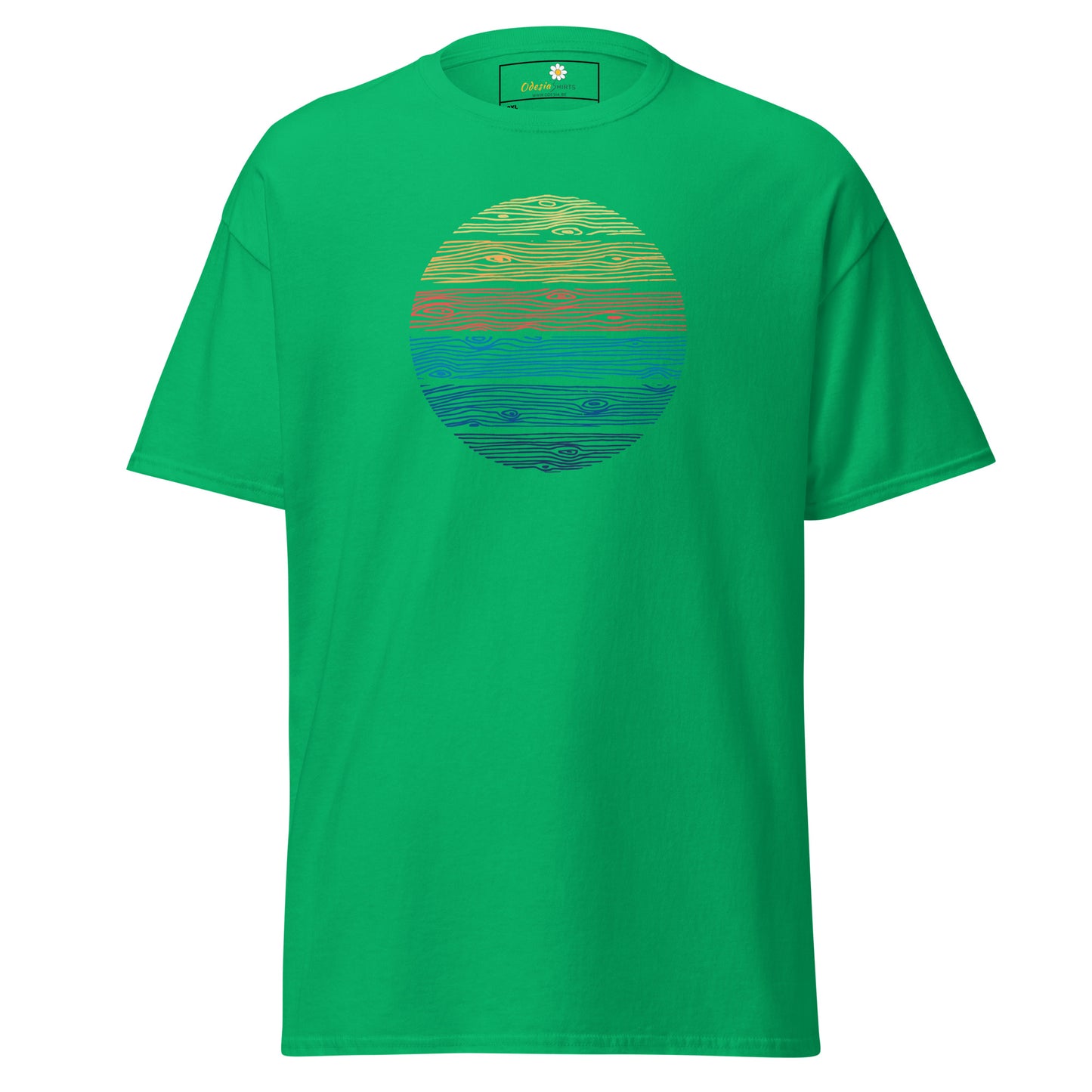 T-shirt classique unisexe - ABSTRACT COLOR CIRCLE WOOD - BIG