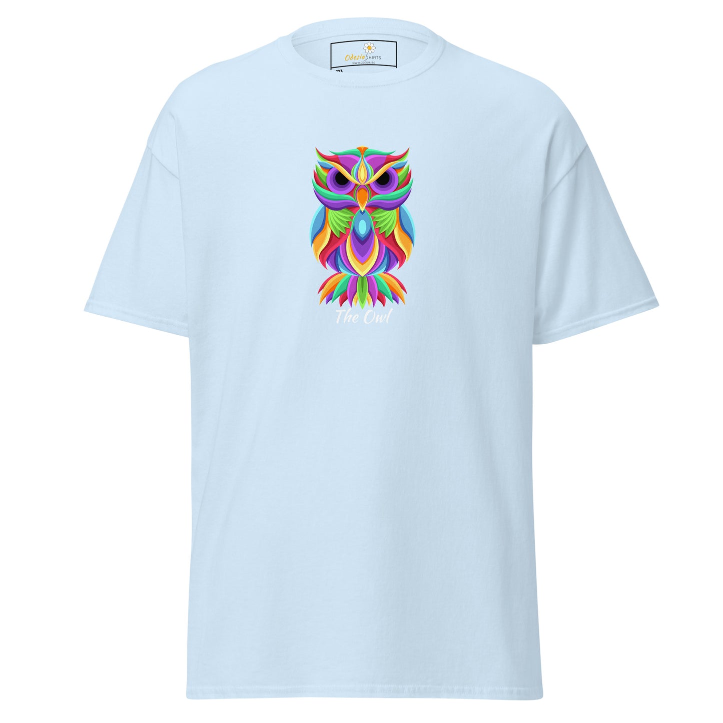 T-shirt classique unisexe - ANIMAUX HIBOUX COULEURS - GRAND