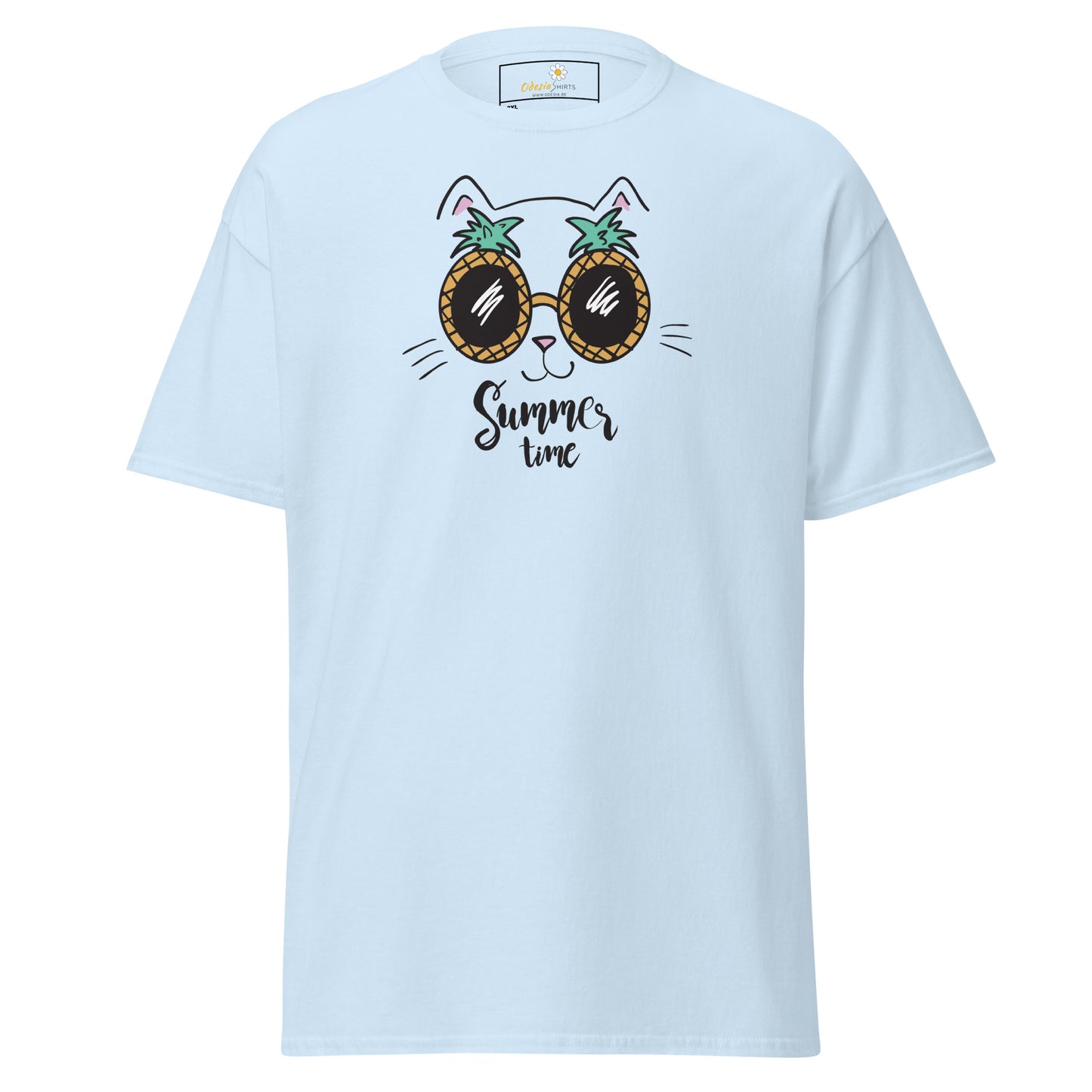 T-shirt classique unisexe - ANIMAUX ANANAS CHAT - GRAND