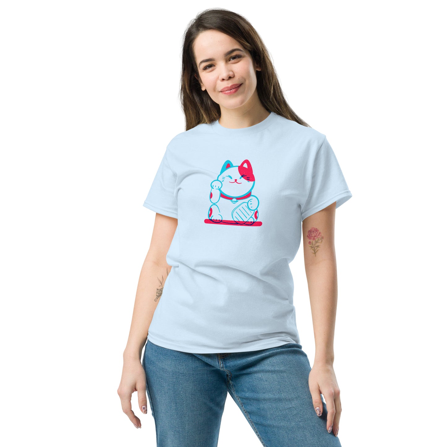 T-shirt classique unisexe - ANIMAUX CHAT PORTE-BONHEUR 3 - GRAND
