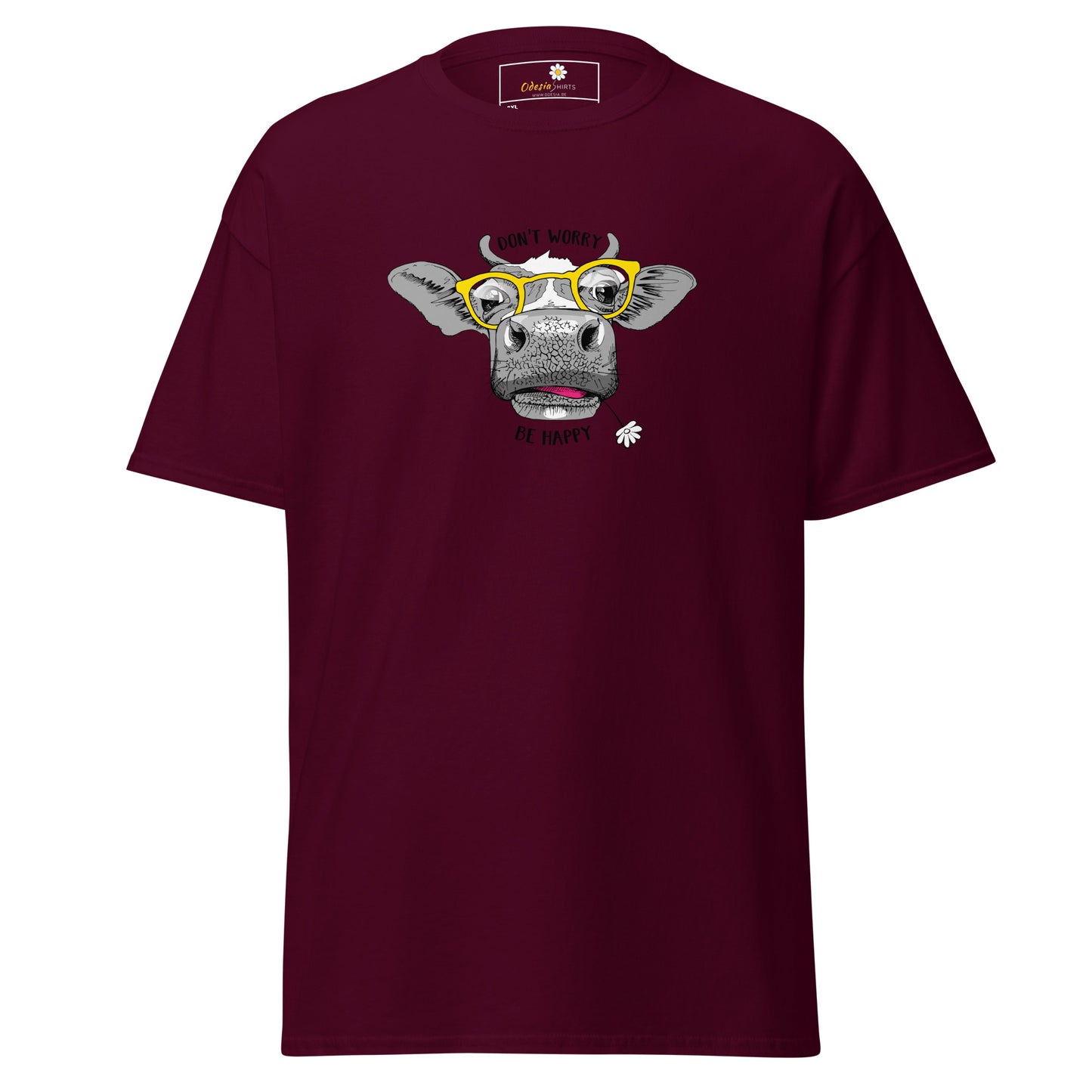 T-shirt classique unisexe - ANIMAUX FUN VACHE LUNETTES - GRAND