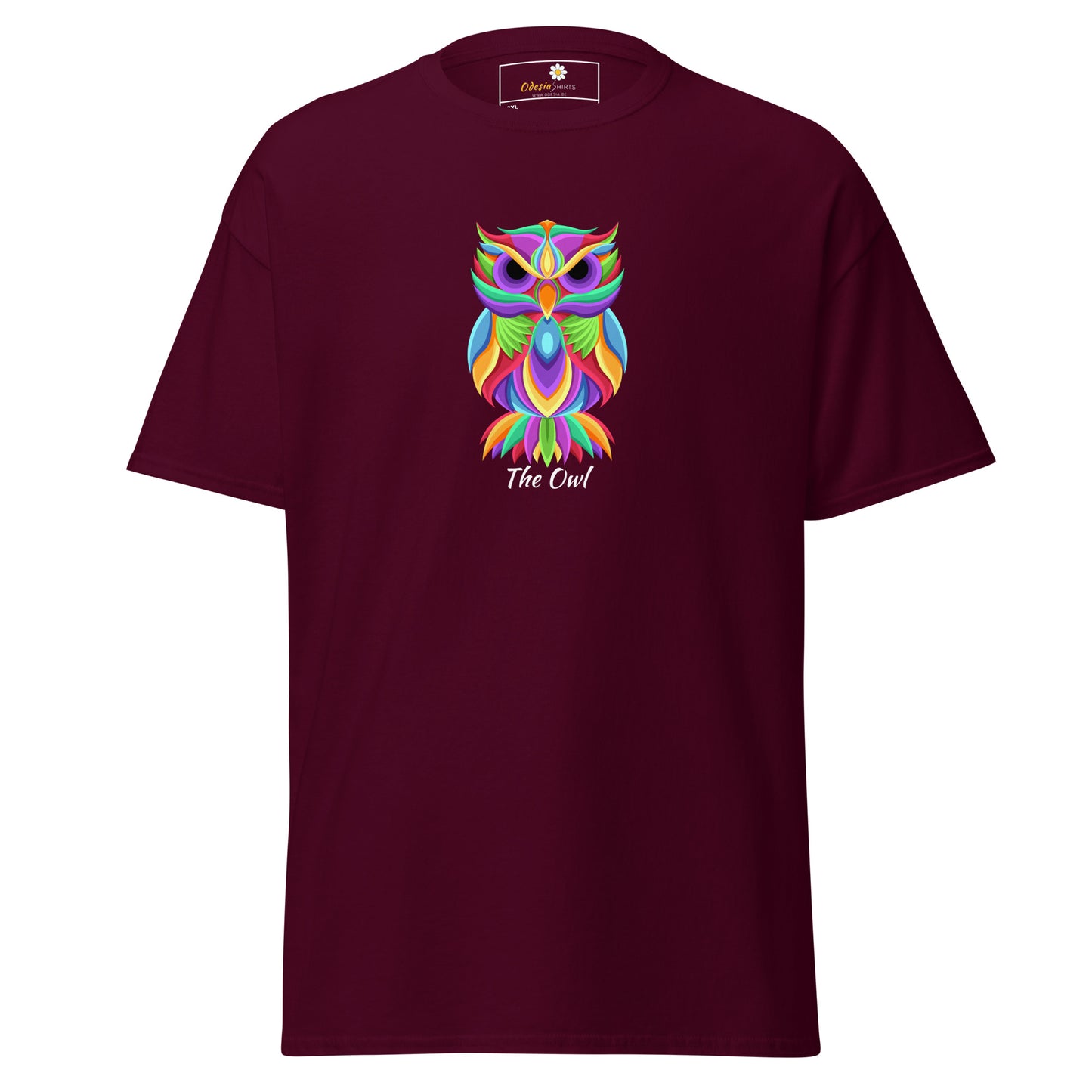 T-shirt classique unisexe - ANIMAUX HIBOUX COULEURS - GRAND