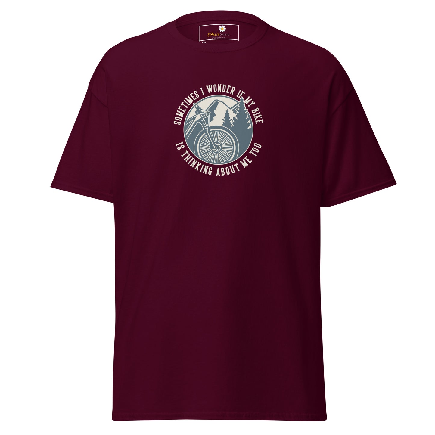 Unisex classic t-shirt - ADVENTURE SPORT CIRCLE BIKE WONDERING - BIG