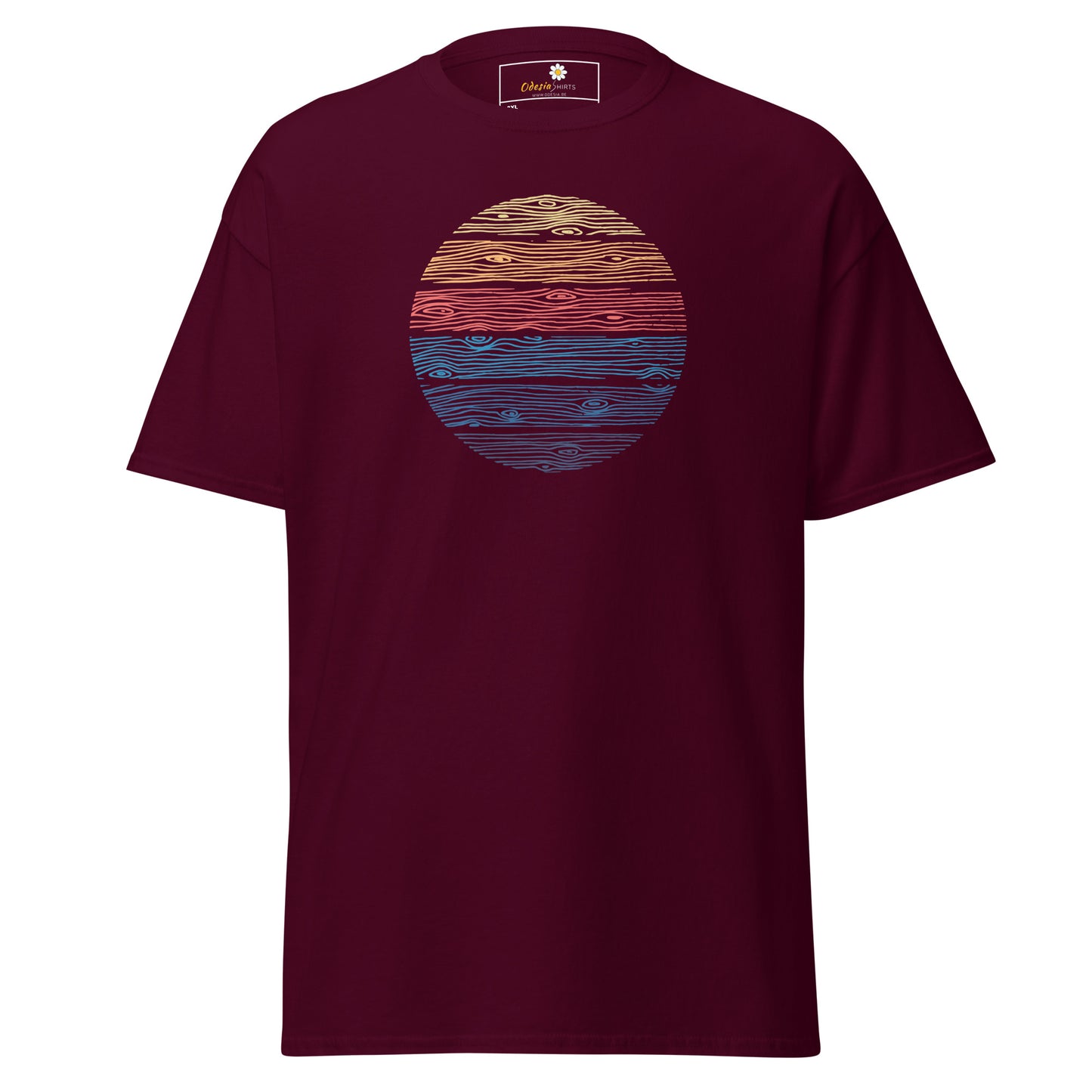 T-shirt classique unisexe - ABSTRACT COLOR CIRCLE WOOD - BIG