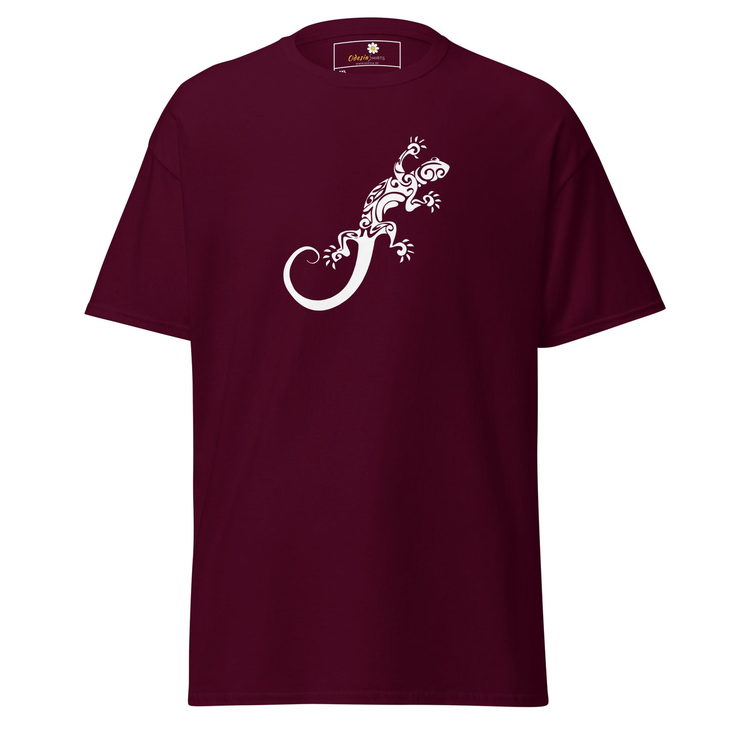 T-shirt classique unisexe - ANIMAUX LÉZARD BLANC - GRAND