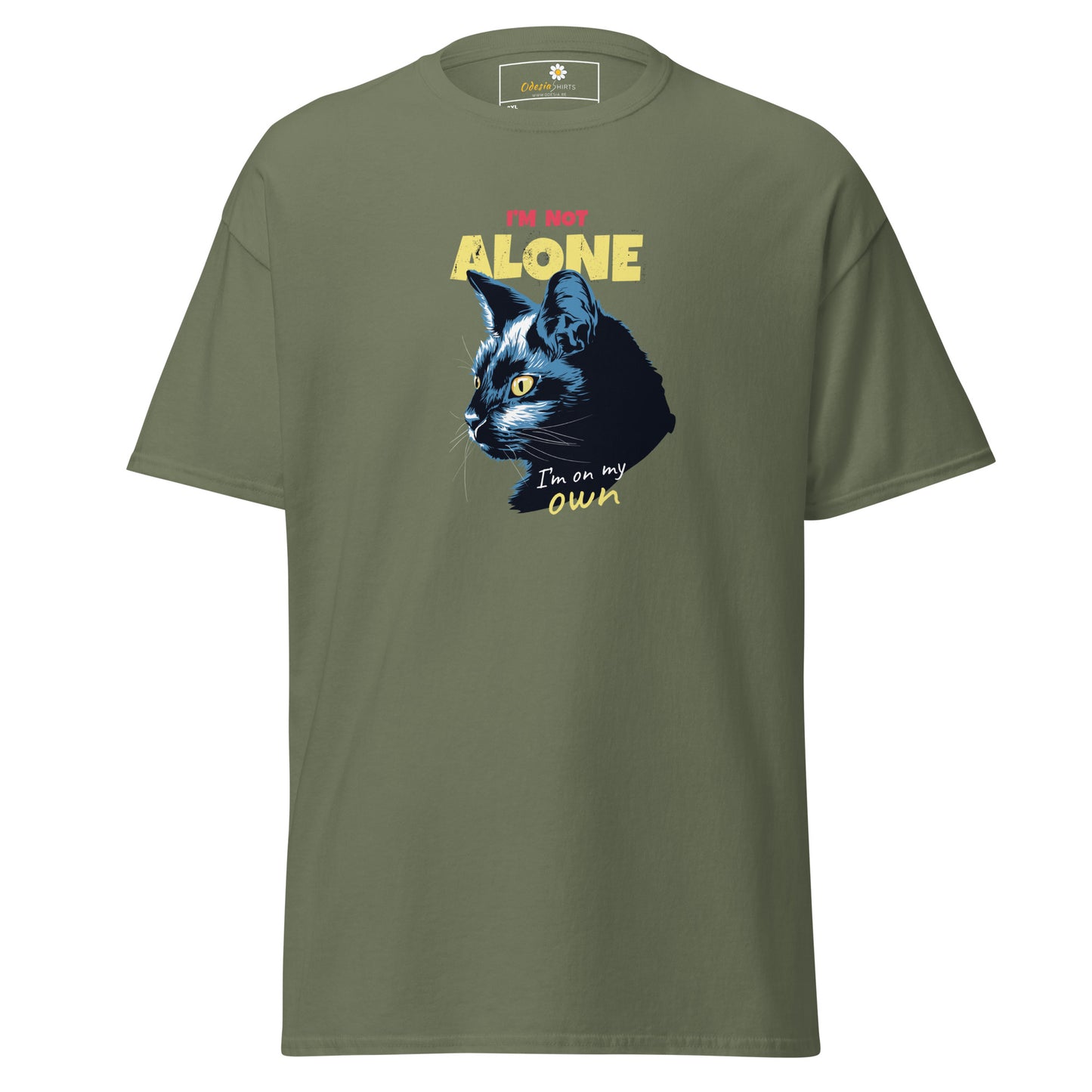 T-shirt classique unisexe - ANIMAUX CHAT PAS SEUL - GRAND