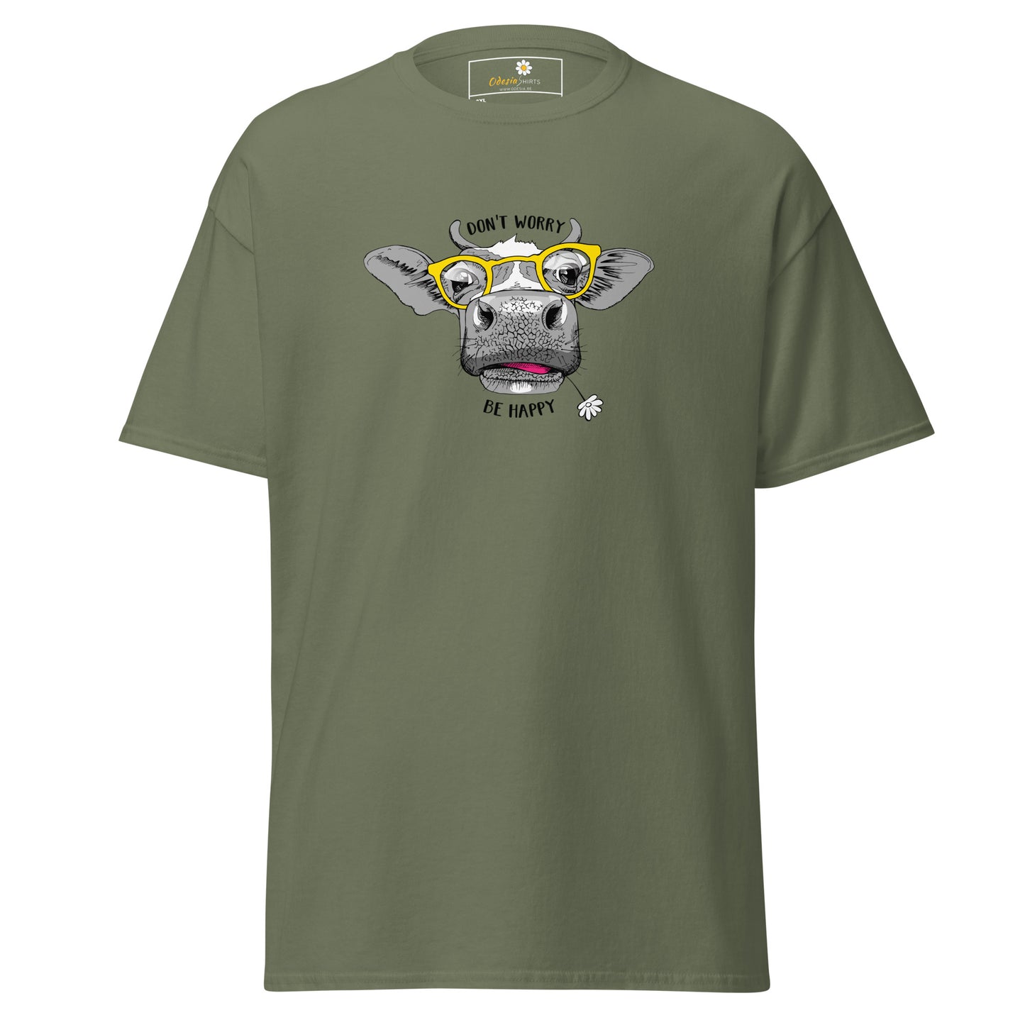 T-shirt classique unisexe - ANIMAUX FUN VACHE LUNETTES - GRAND