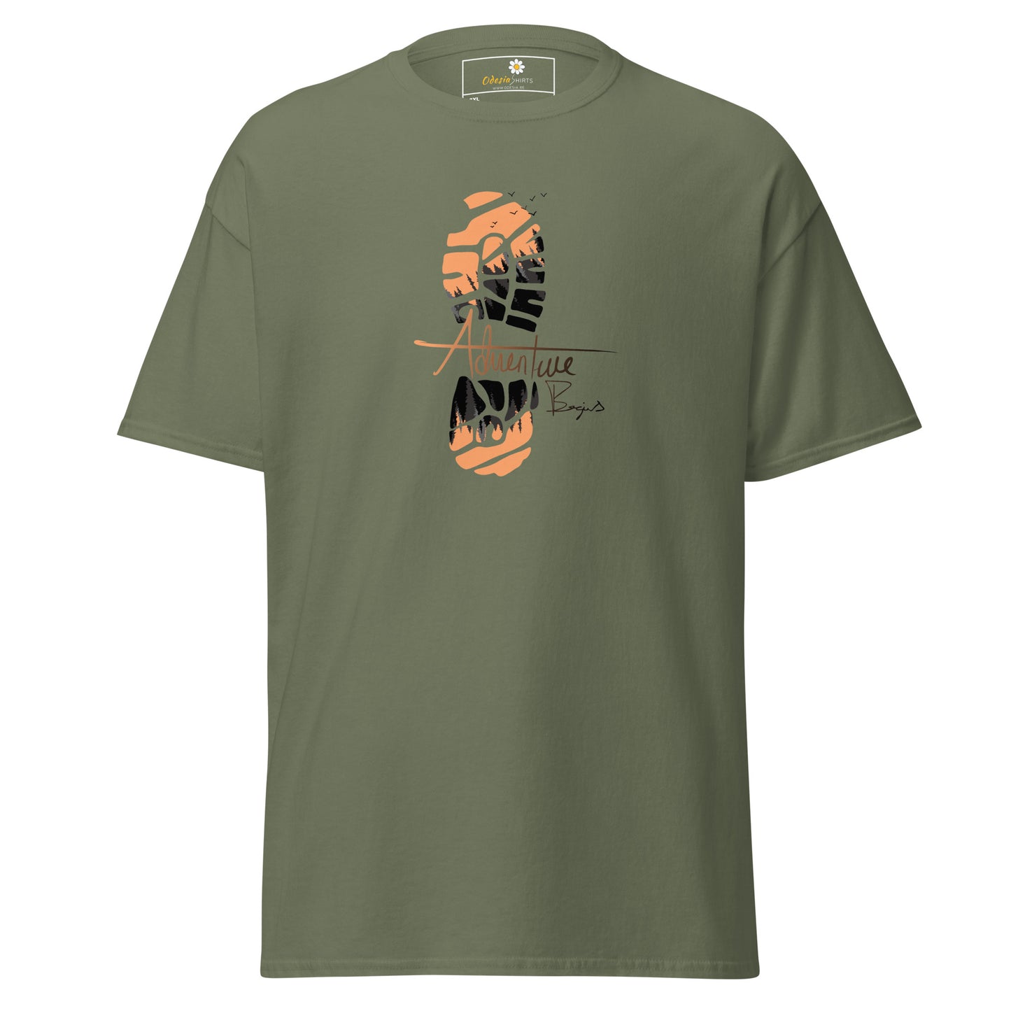 Unisex classic t-shirt - ADVENTURE FOOTPRINT - BIG