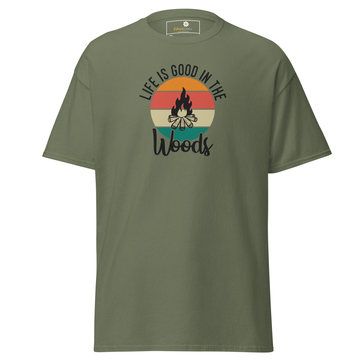 Unisex classic t-shirt - ADVENTURE LIFE IS GOOD IN THE WOODS - BIG