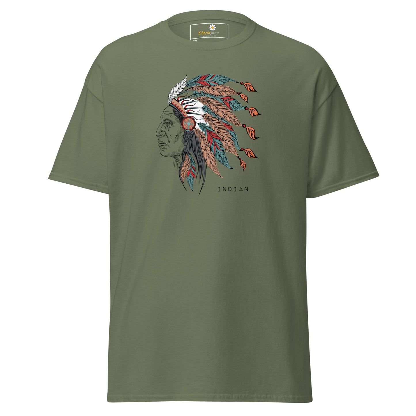 Unisex classic t-shirt - VINTAGE INDIAN HEAD - BIG
