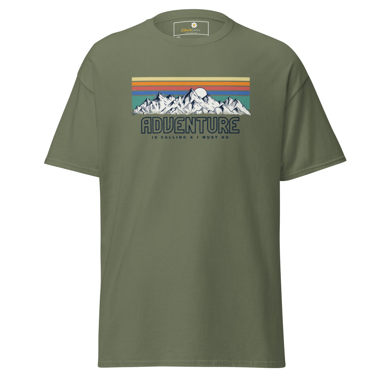 Unisex classic t-shirt - ADVENTURE IS CALLING COLORS - BIG