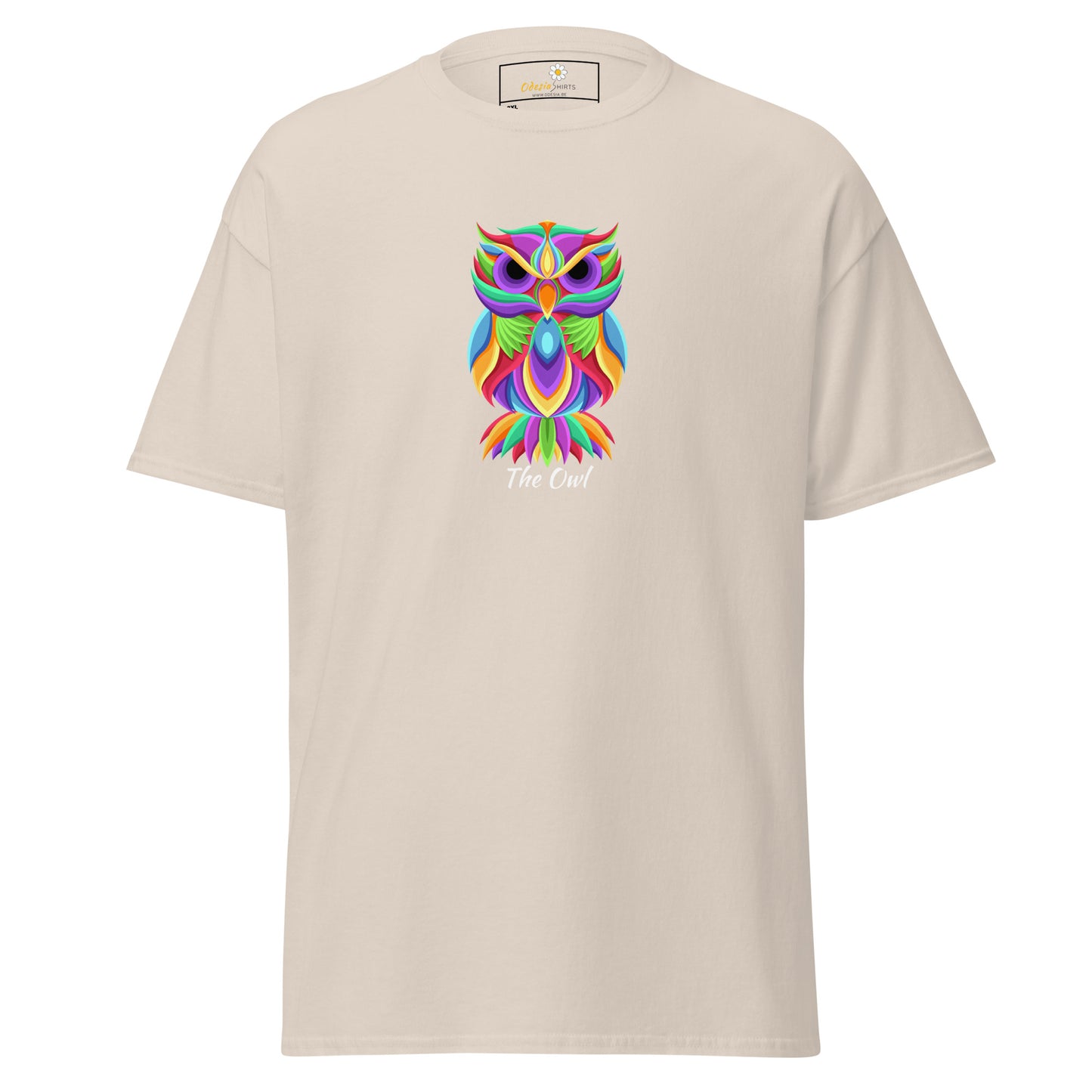 T-shirt classique unisexe - ANIMAUX HIBOUX COULEURS - GRAND