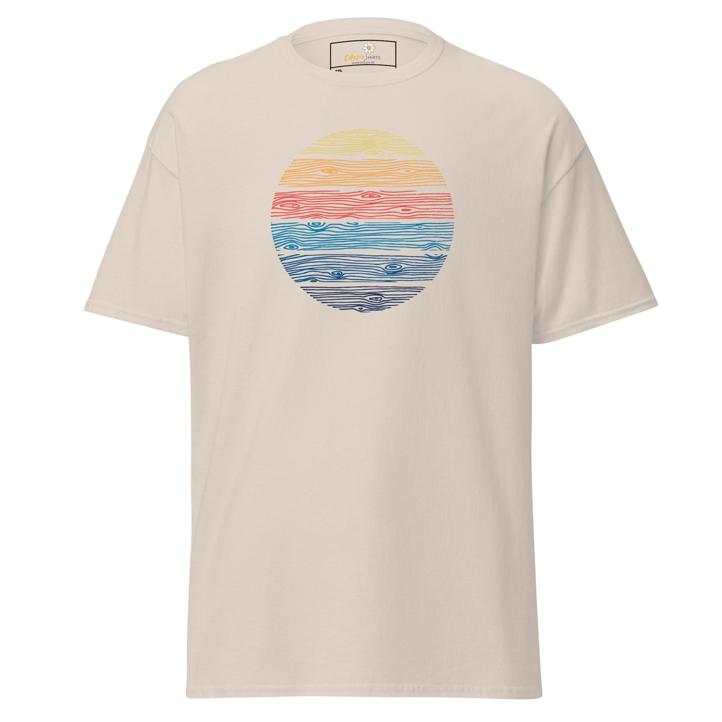 T-shirt classique unisexe - ABSTRACT COLOR CIRCLE WOOD - BIG