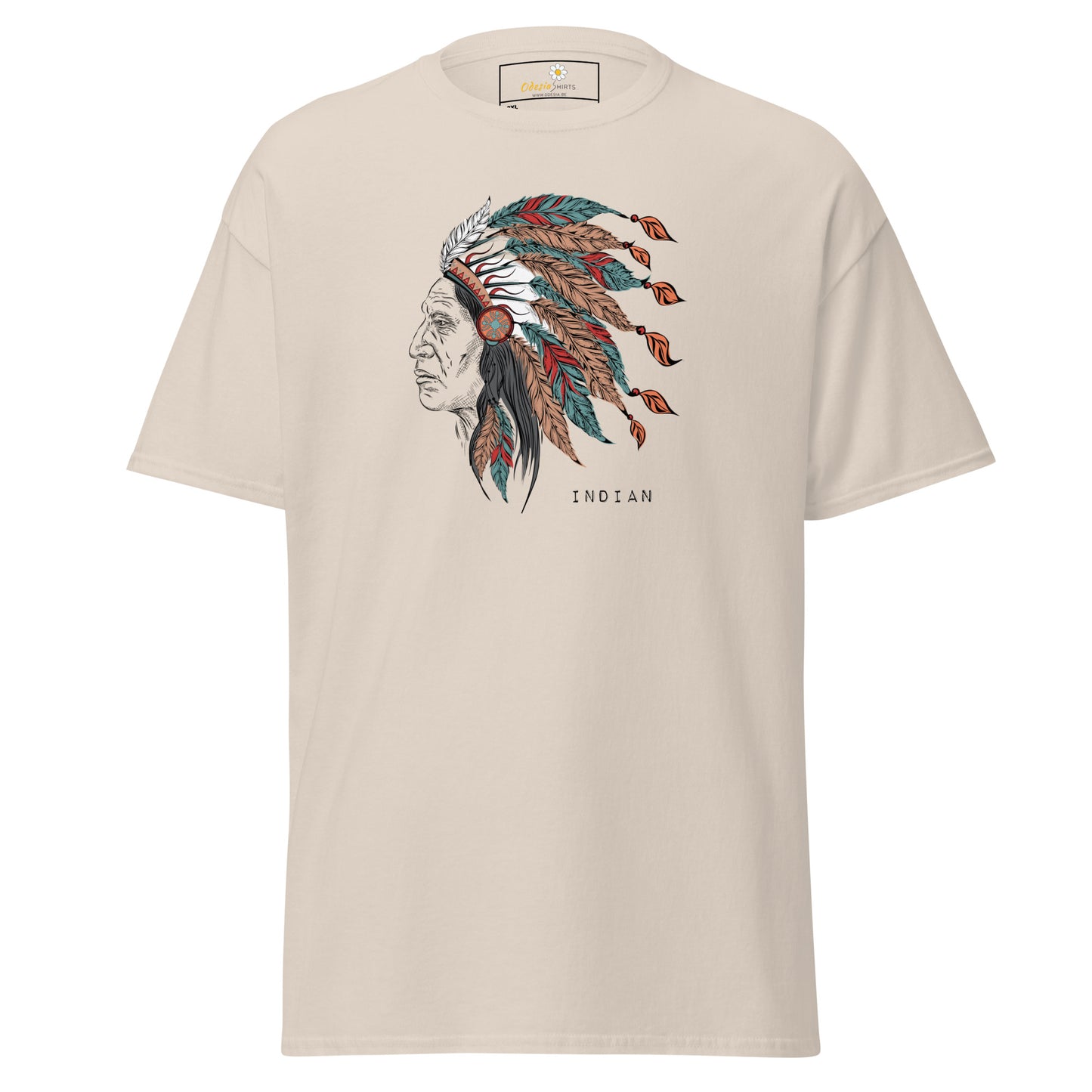 Unisex classic t-shirt - VINTAGE INDIAN HEAD - BIG