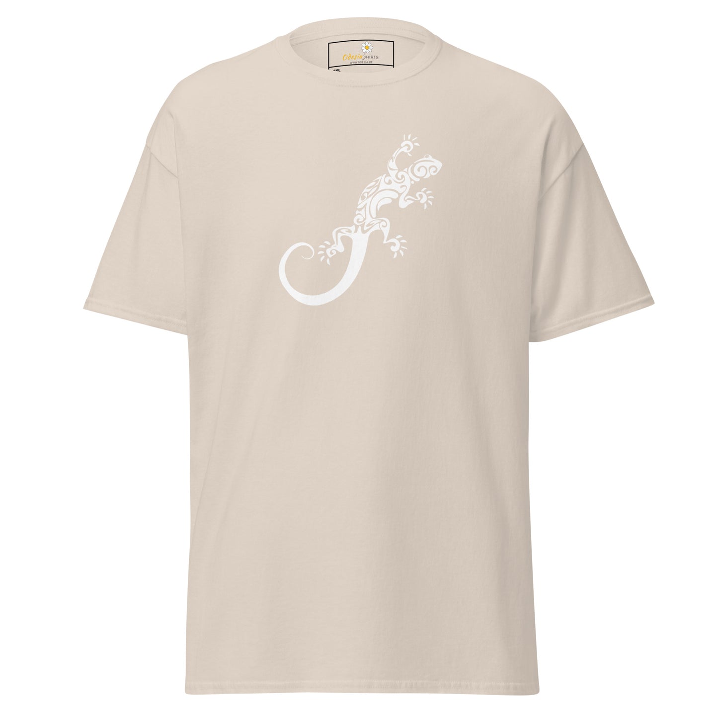 T-shirt classique unisexe - ANIMAUX LÉZARD BLANC - GRAND
