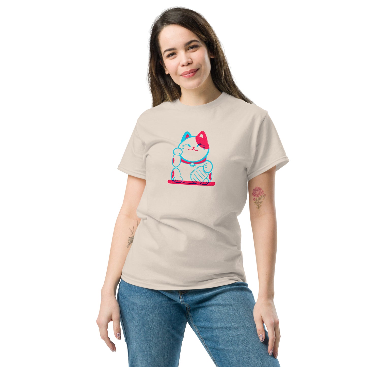 T-shirt classique unisexe - ANIMAUX CHAT PORTE-BONHEUR 3 - GRAND