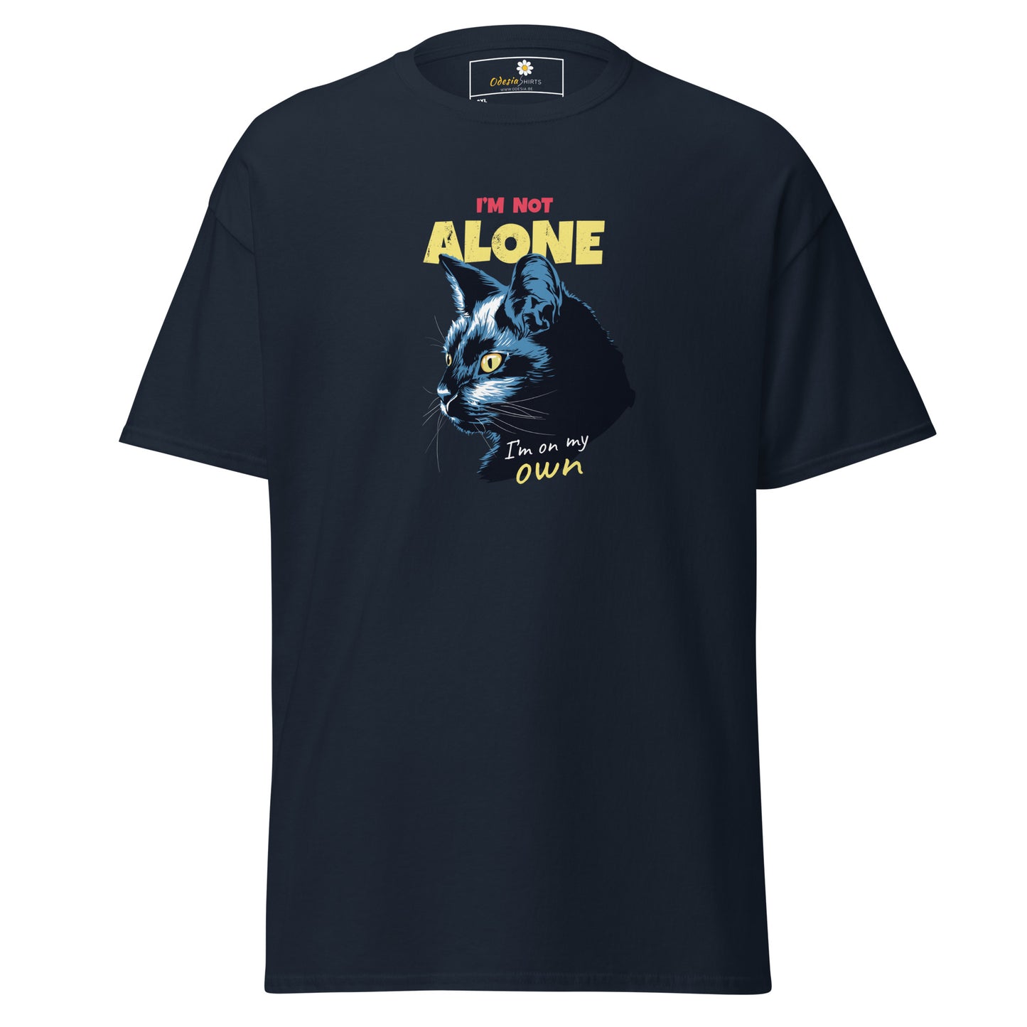 T-shirt classique unisexe - ANIMAUX CHAT PAS SEUL - GRAND