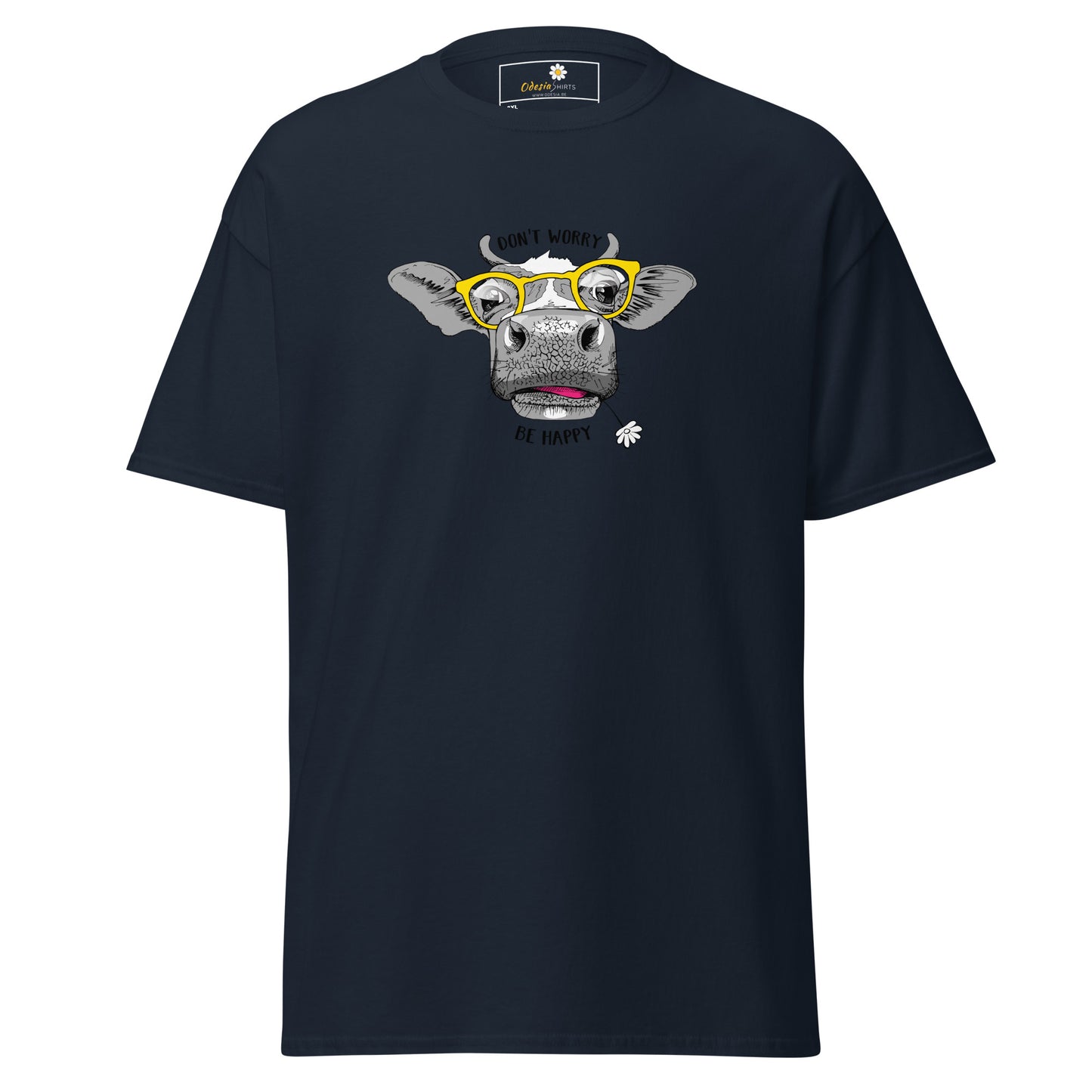 T-shirt classique unisexe - ANIMAUX FUN VACHE LUNETTES - GRAND