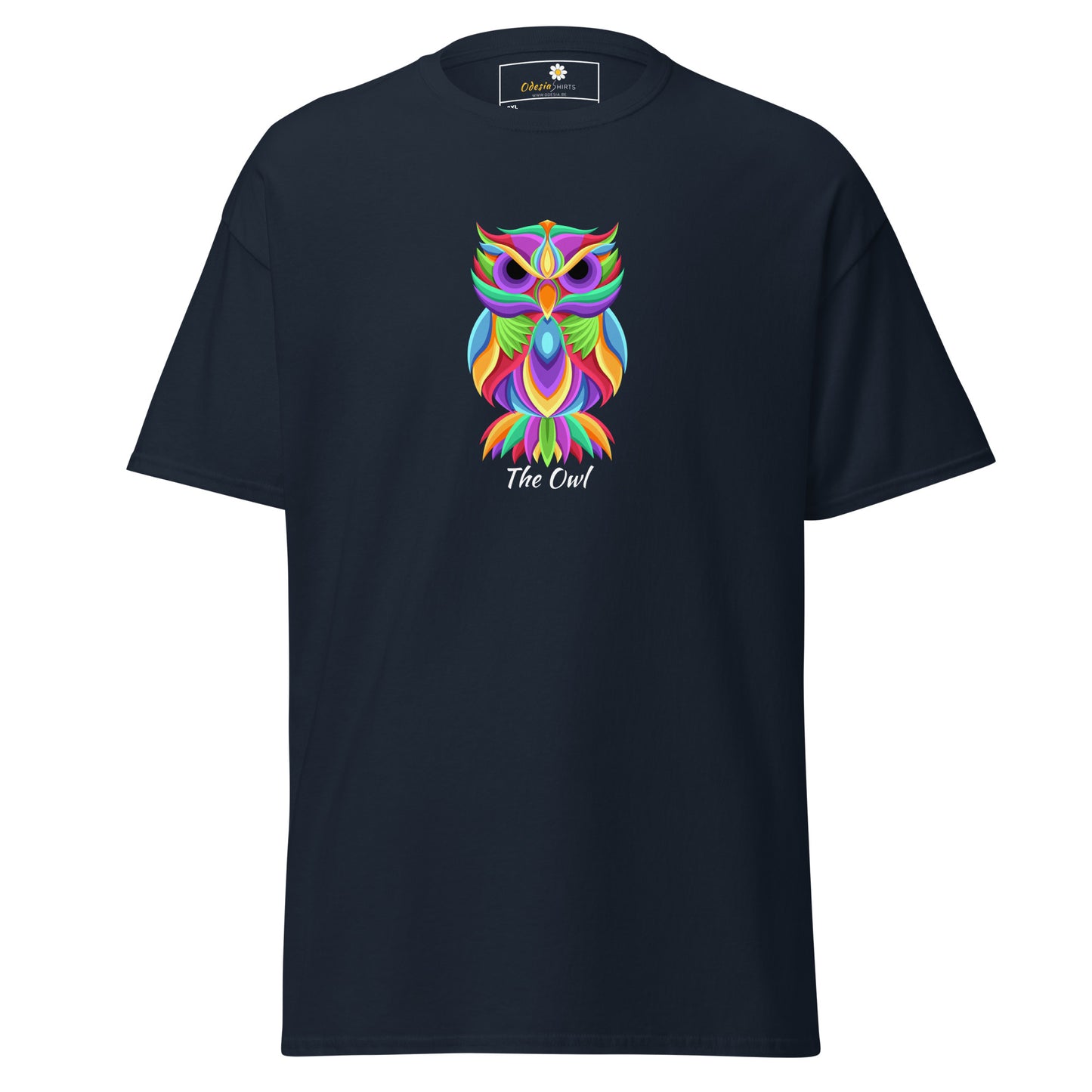 T-shirt classique unisexe - ANIMAUX HIBOUX COULEURS - GRAND