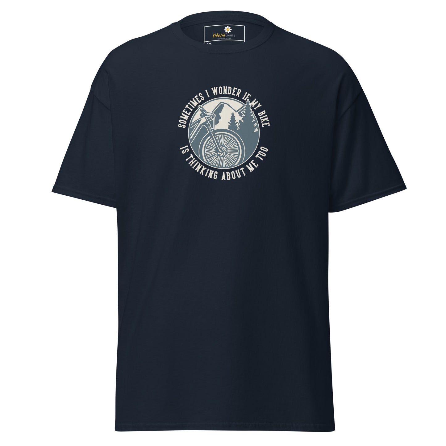 Unisex classic t-shirt - ADVENTURE SPORT CIRCLE BIKE WONDERING - BIG
