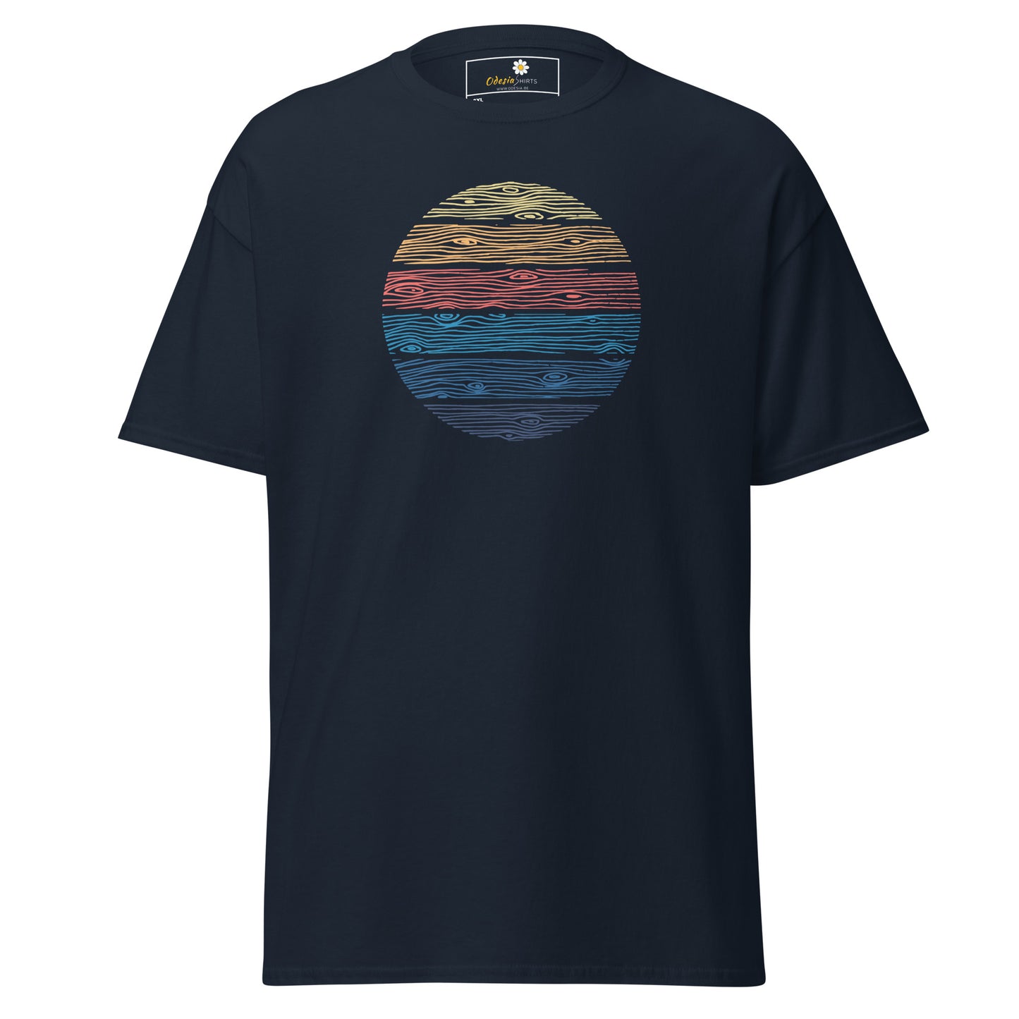 T-shirt classique unisexe - ABSTRACT COLOR CIRCLE WOOD - BIG