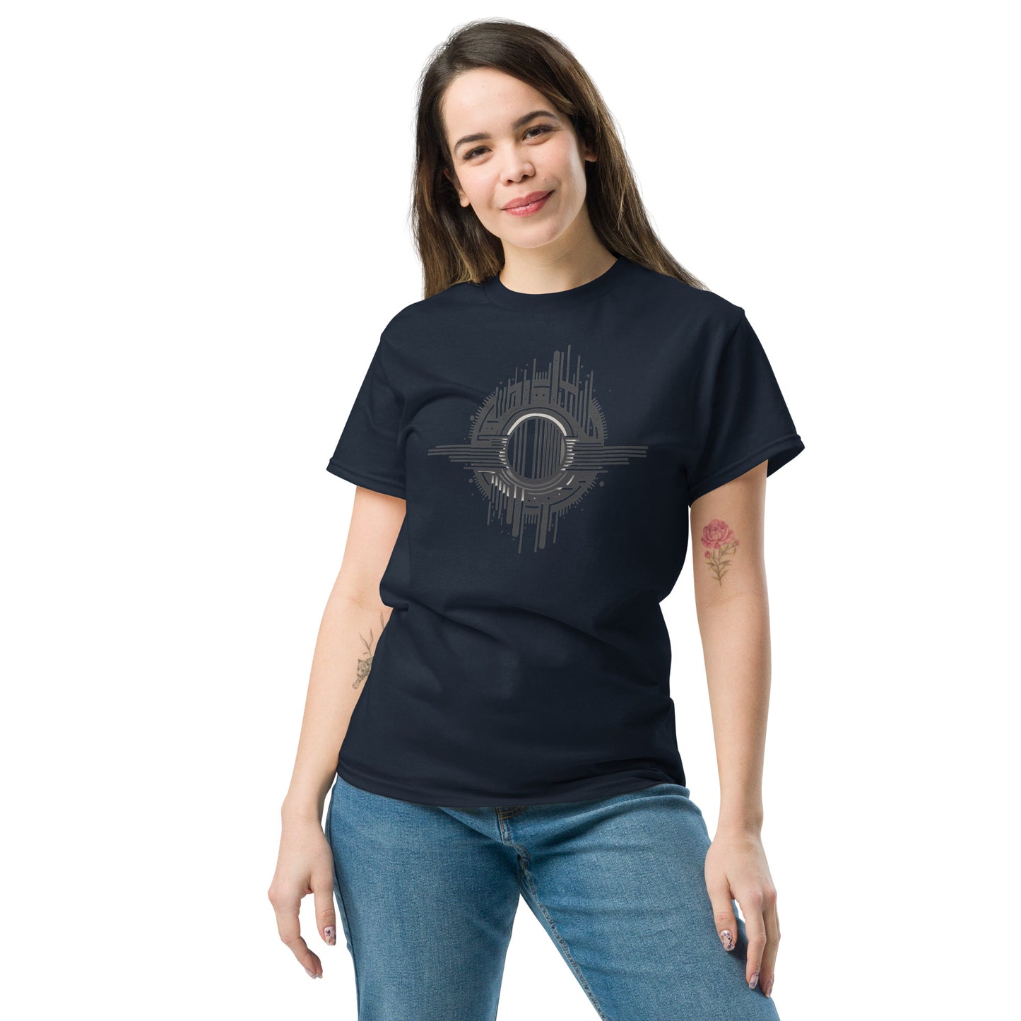 Unisex classic t-shirt - ABSTRACT SPHERES LINES - BIG