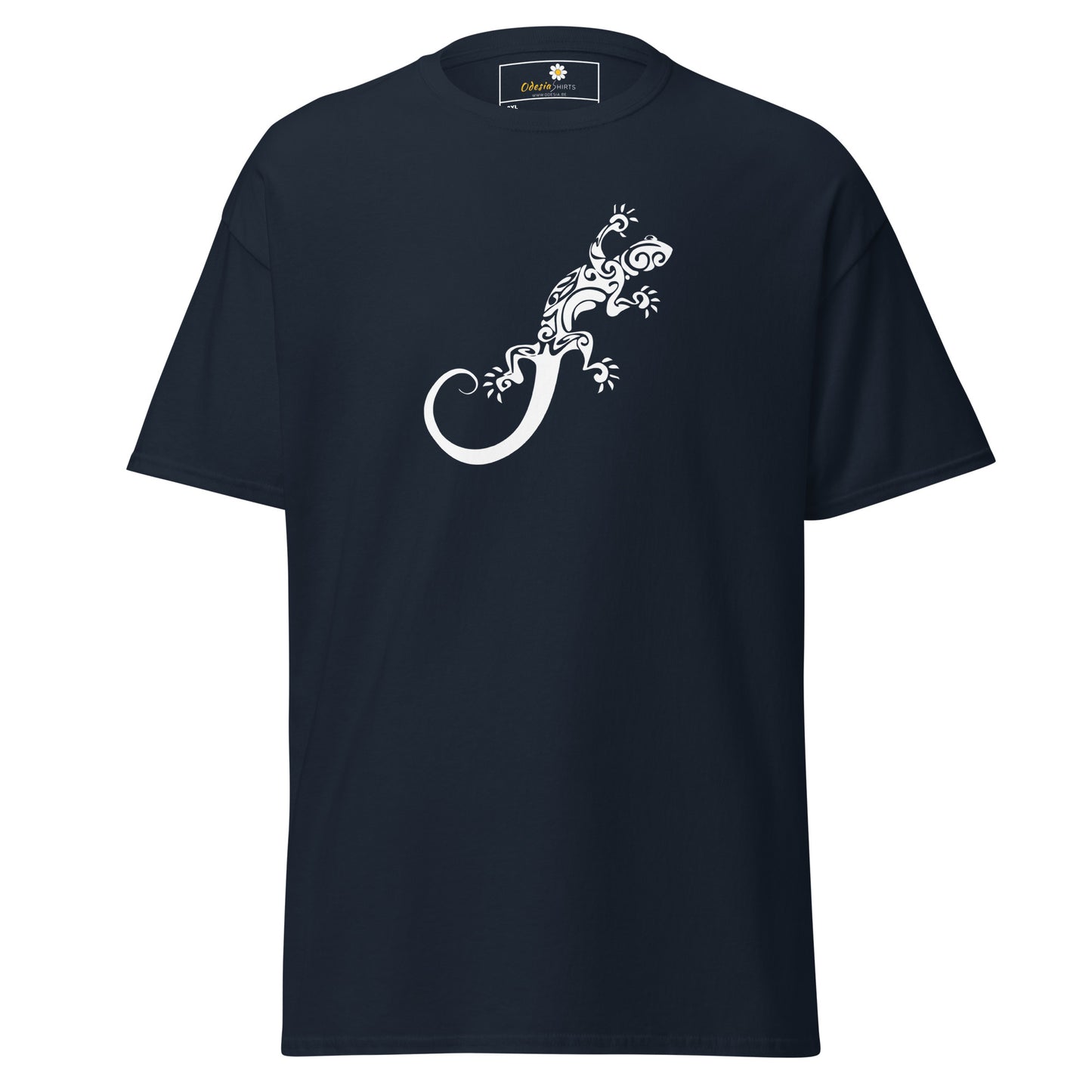 T-shirt classique unisexe - ANIMAUX LÉZARD BLANC - GRAND