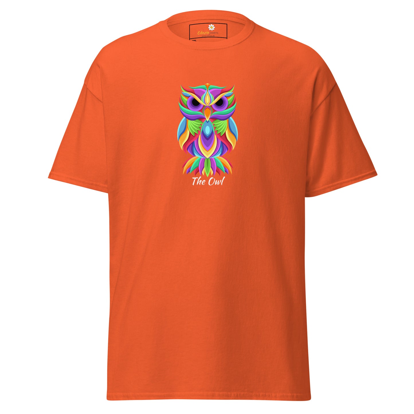 T-shirt classique unisexe - ANIMAUX HIBOUX COULEURS - GRAND