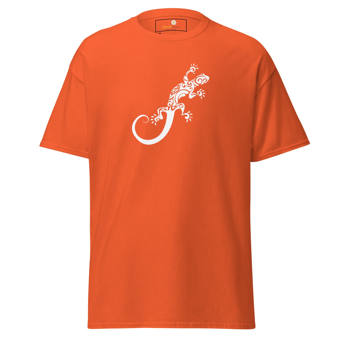 T-shirt classique unisexe - ANIMAUX LÉZARD BLANC - GRAND