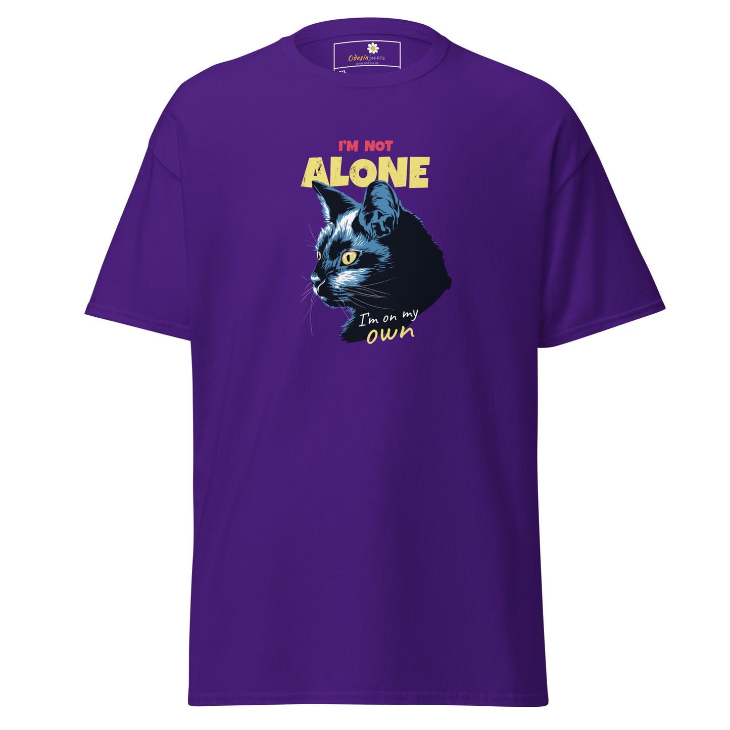 T-shirt classique unisexe - ANIMAUX CHAT PAS SEUL - GRAND