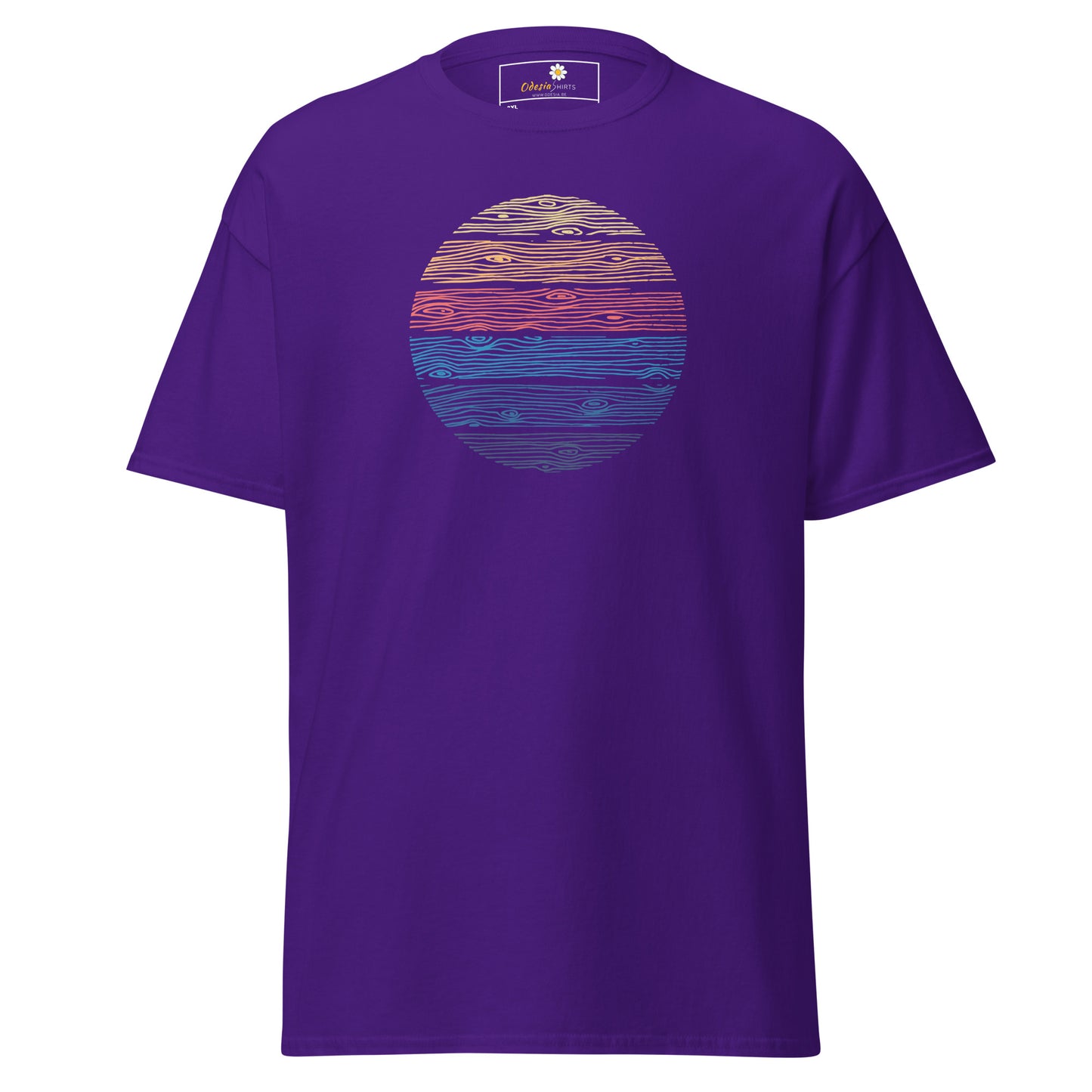 T-shirt classique unisexe - ABSTRACT COLOR CIRCLE WOOD - BIG