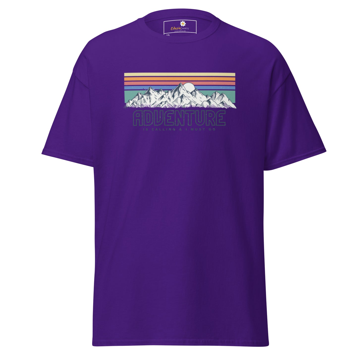 Unisex classic t-shirt - ADVENTURE IS CALLING COLORS - BIG