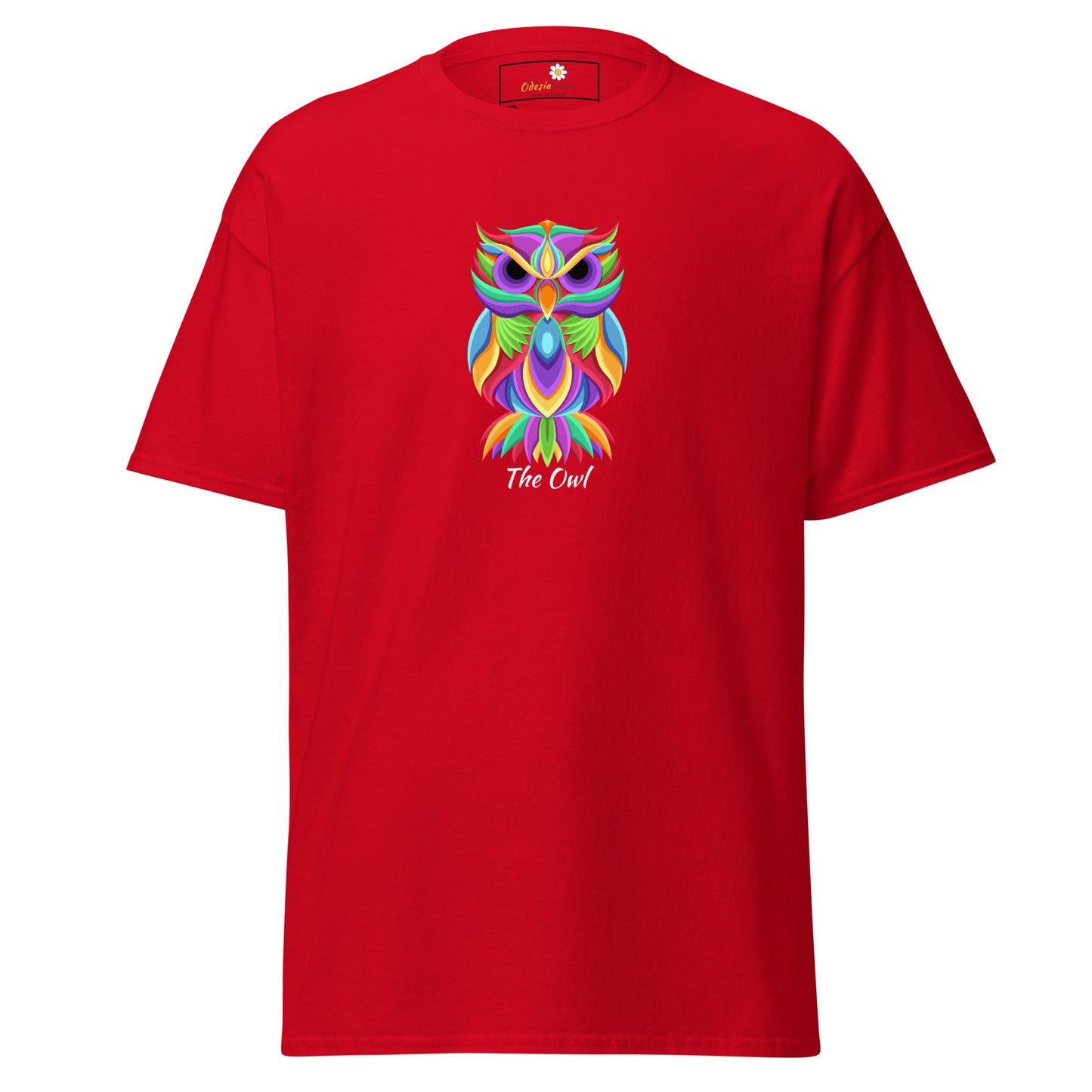 T-shirt classique unisexe - ANIMAUX HIBOUX COULEURS - GRAND