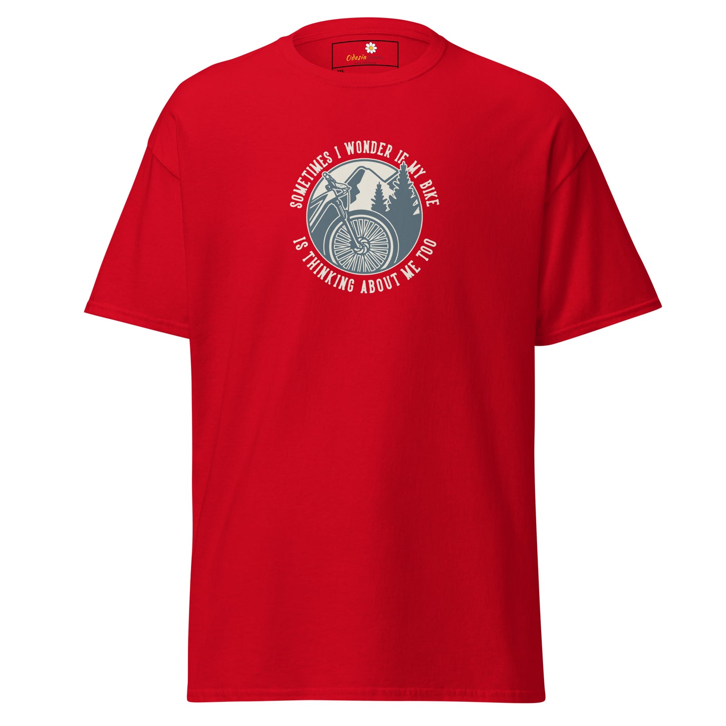 Unisex classic t-shirt - ADVENTURE SPORT CIRCLE BIKE WONDERING - BIG