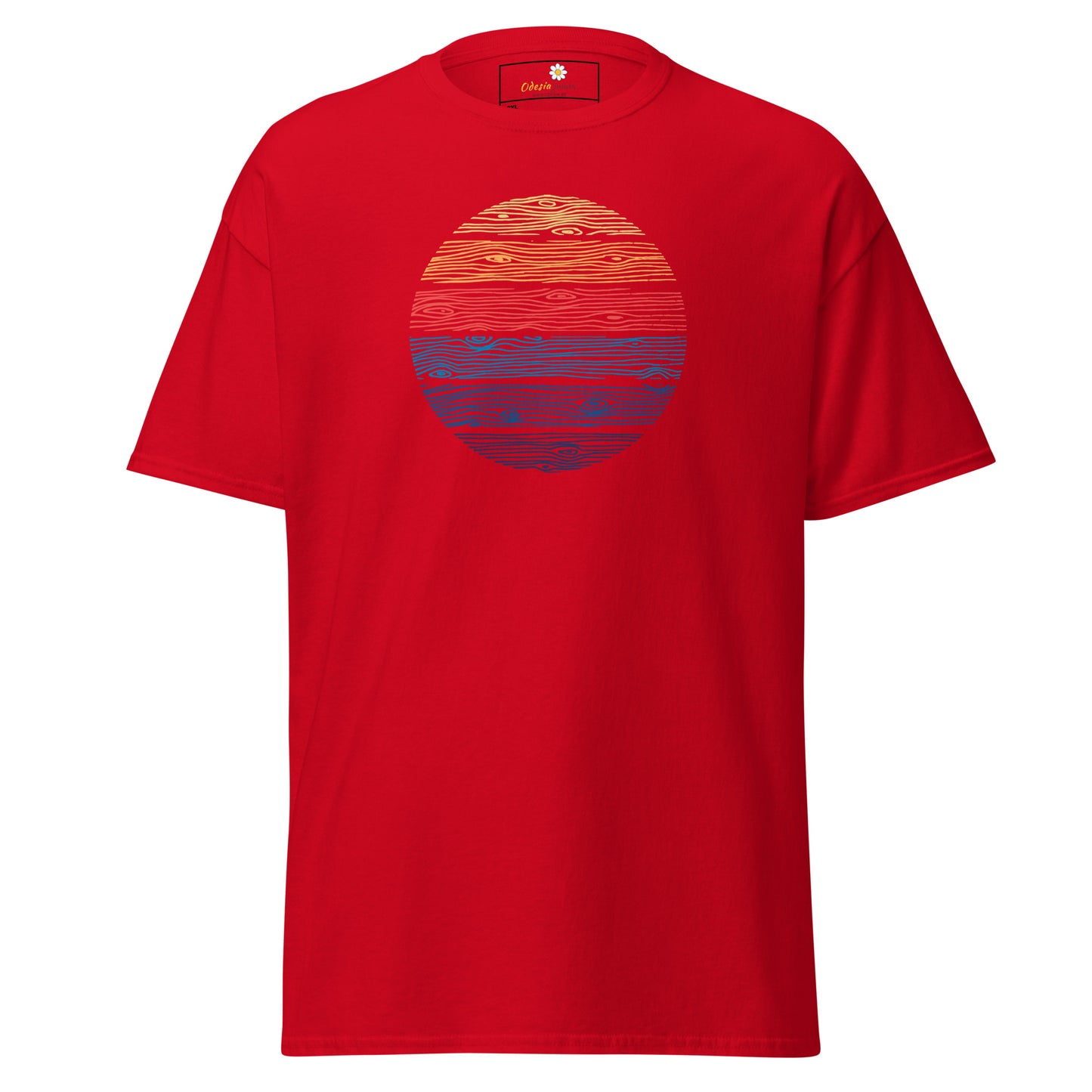 T-shirt classique unisexe - ABSTRACT COLOR CIRCLE WOOD - BIG