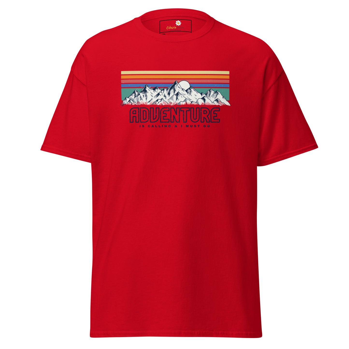 Unisex classic t-shirt - ADVENTURE IS CALLING COLORS - BIG