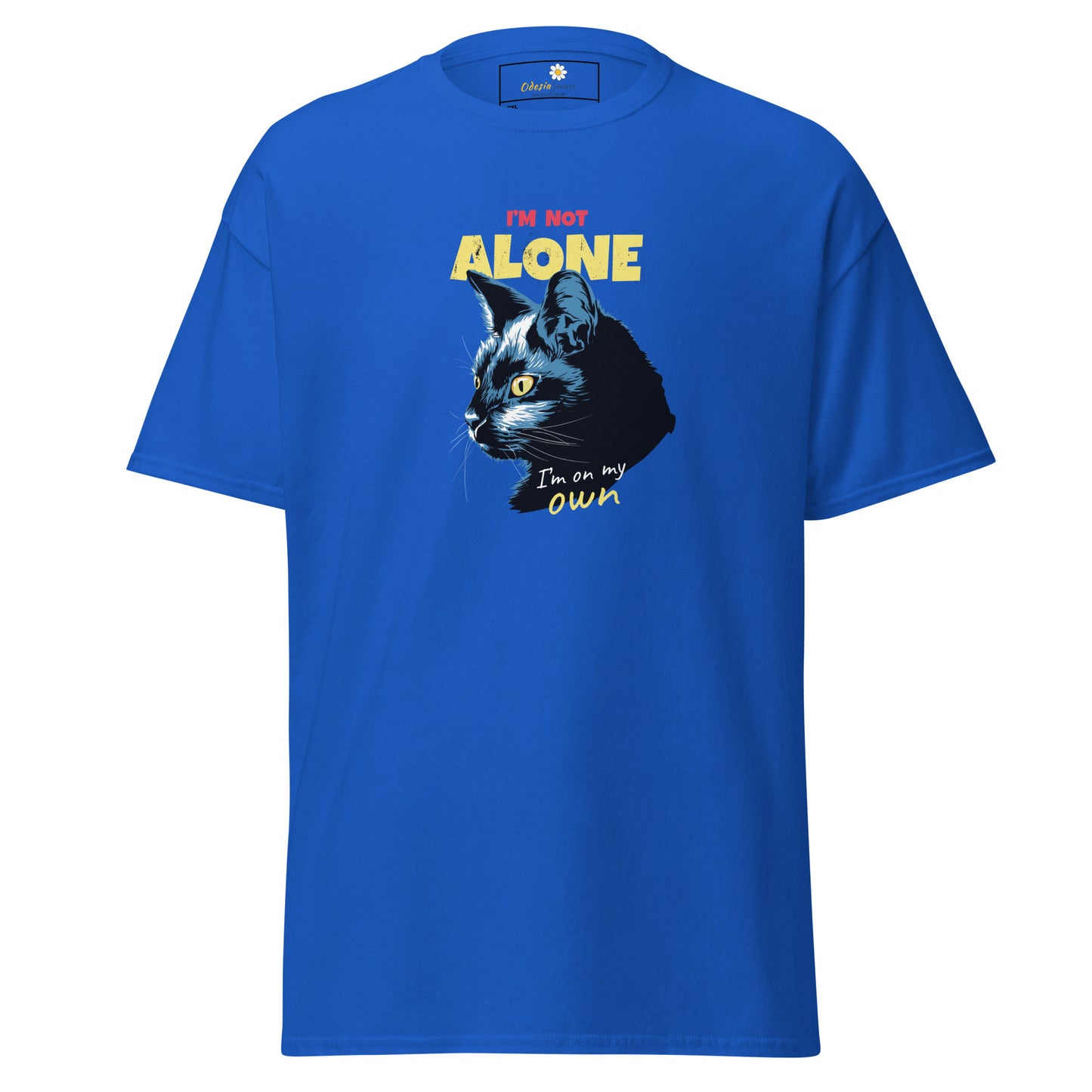 T-shirt classique unisexe - ANIMAUX CHAT PAS SEUL - GRAND