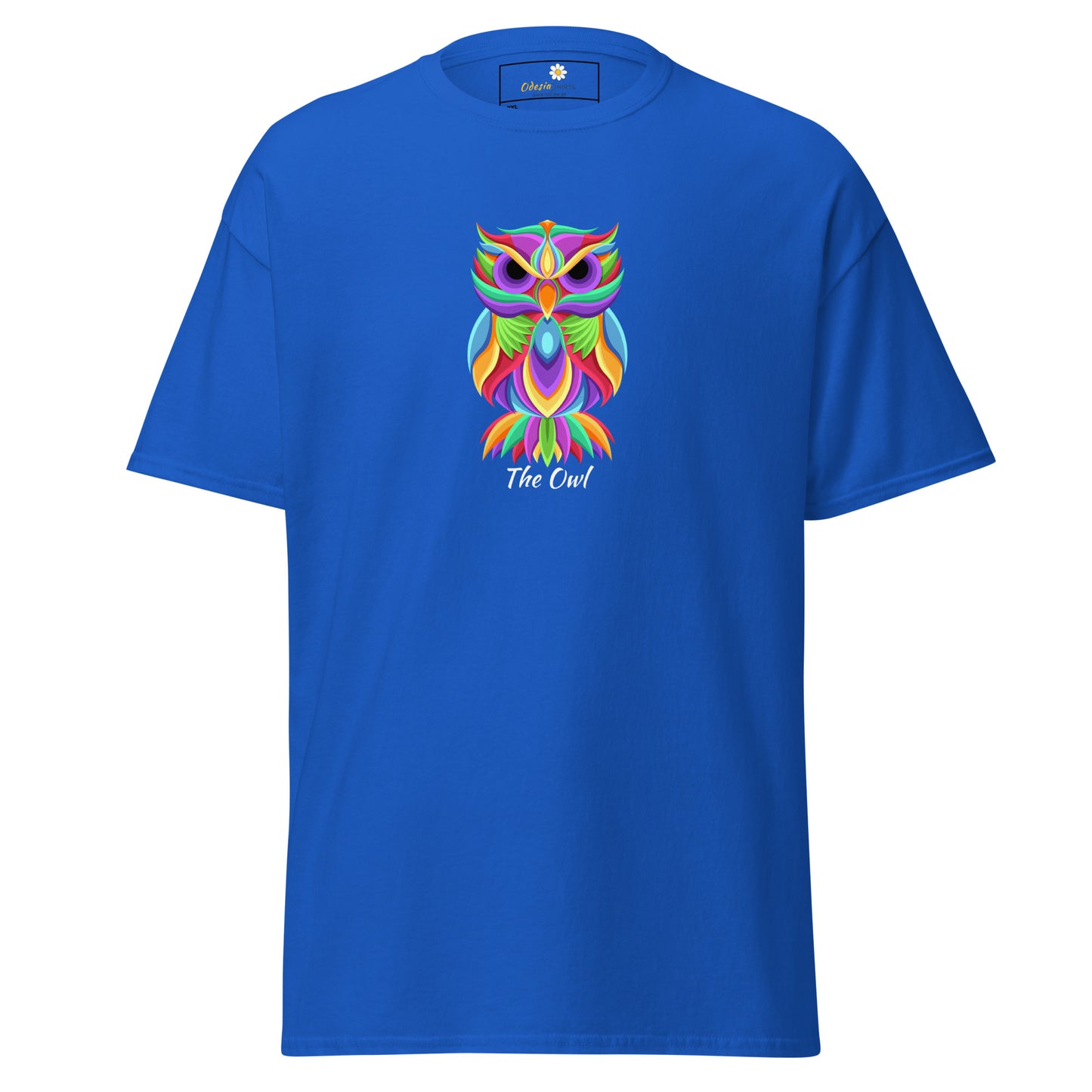 T-shirt classique unisexe - ANIMAUX HIBOUX COULEURS - GRAND