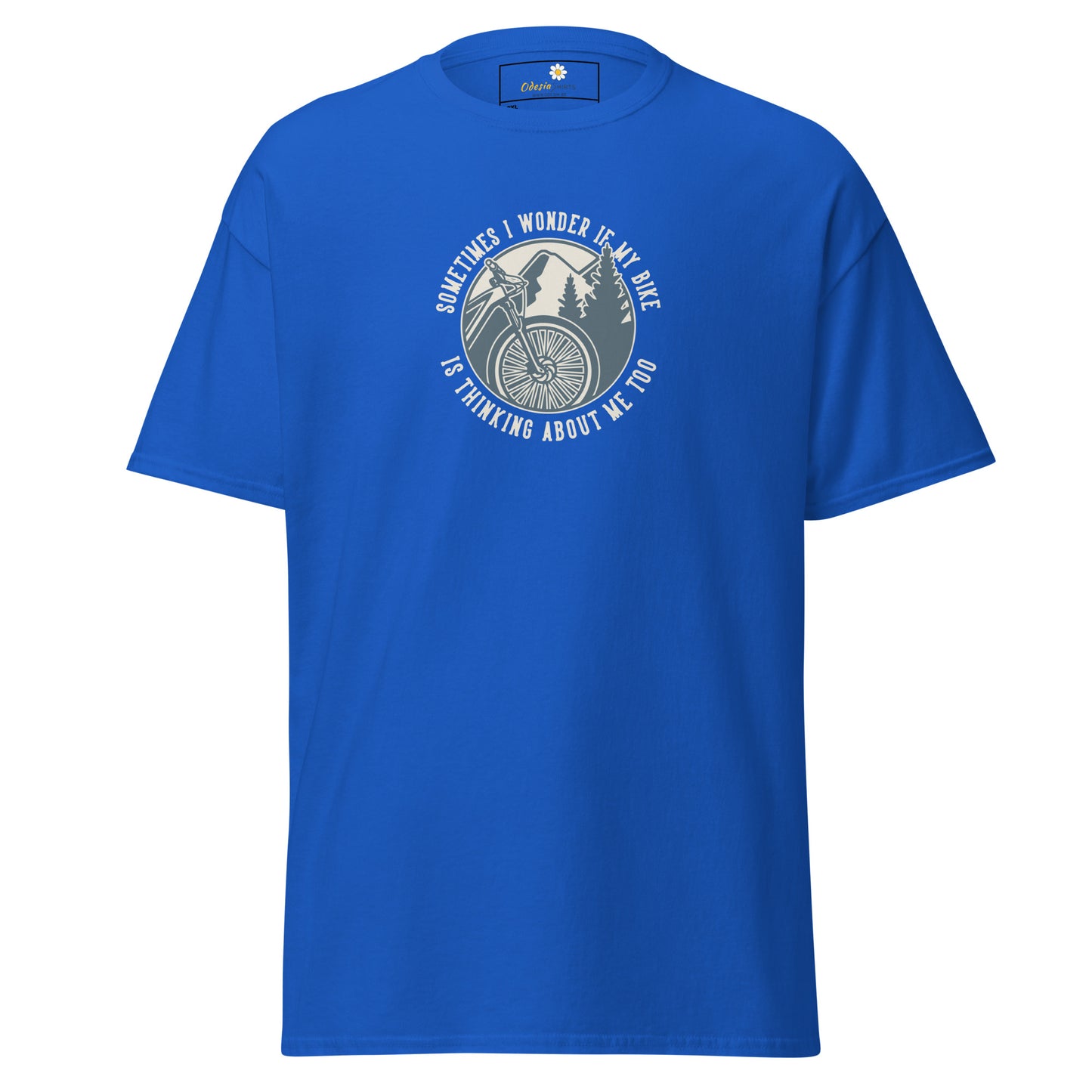 Unisex classic t-shirt - ADVENTURE SPORT CIRCLE BIKE WONDERING - BIG