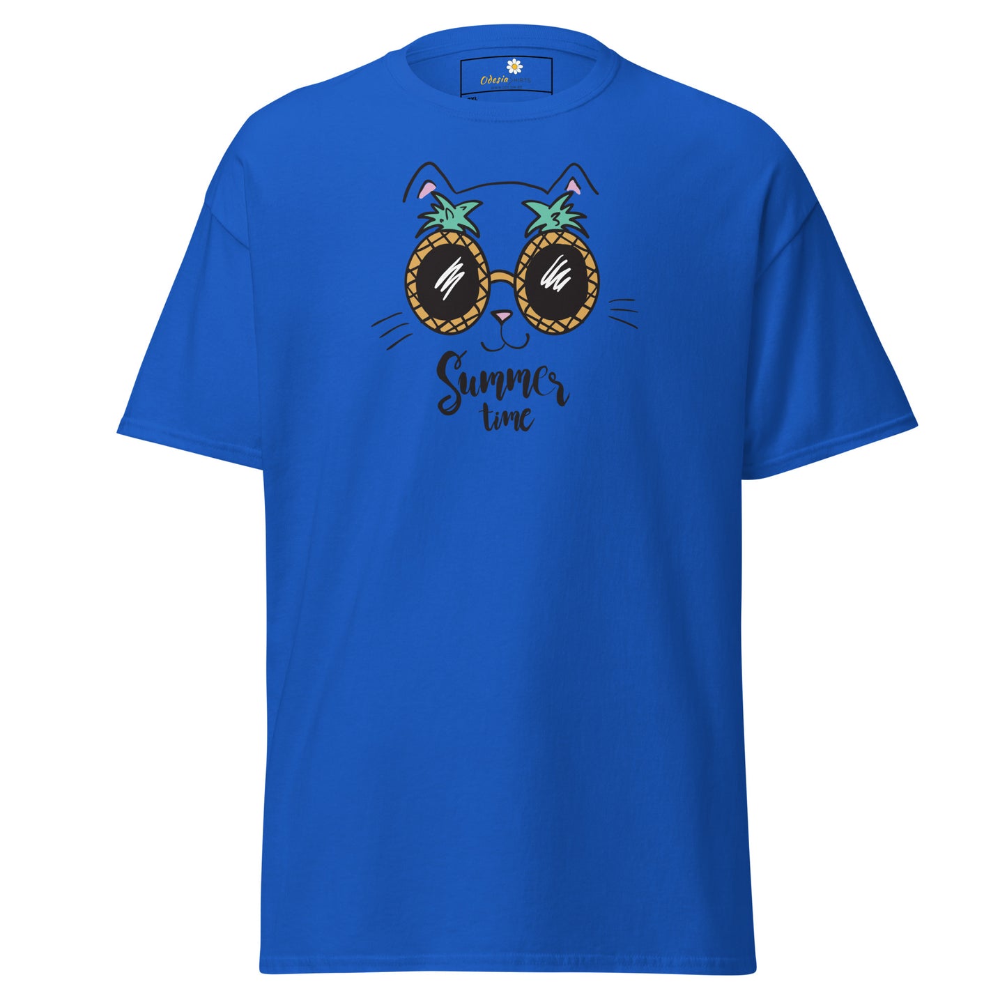 T-shirt classique unisexe - ANIMAUX ANANAS CHAT - GRAND