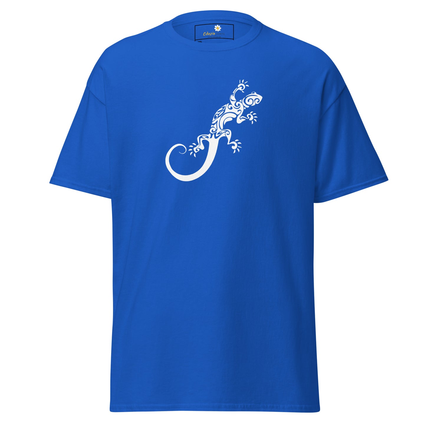 T-shirt classique unisexe - ANIMAUX LÉZARD BLANC - GRAND