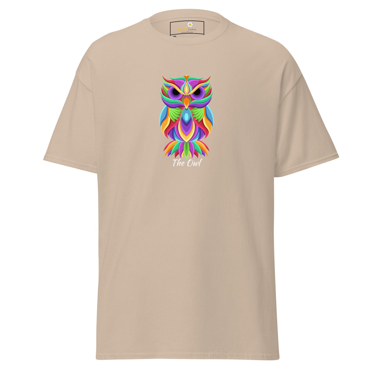 T-shirt classique unisexe - ANIMAUX HIBOUX COULEURS - GRAND
