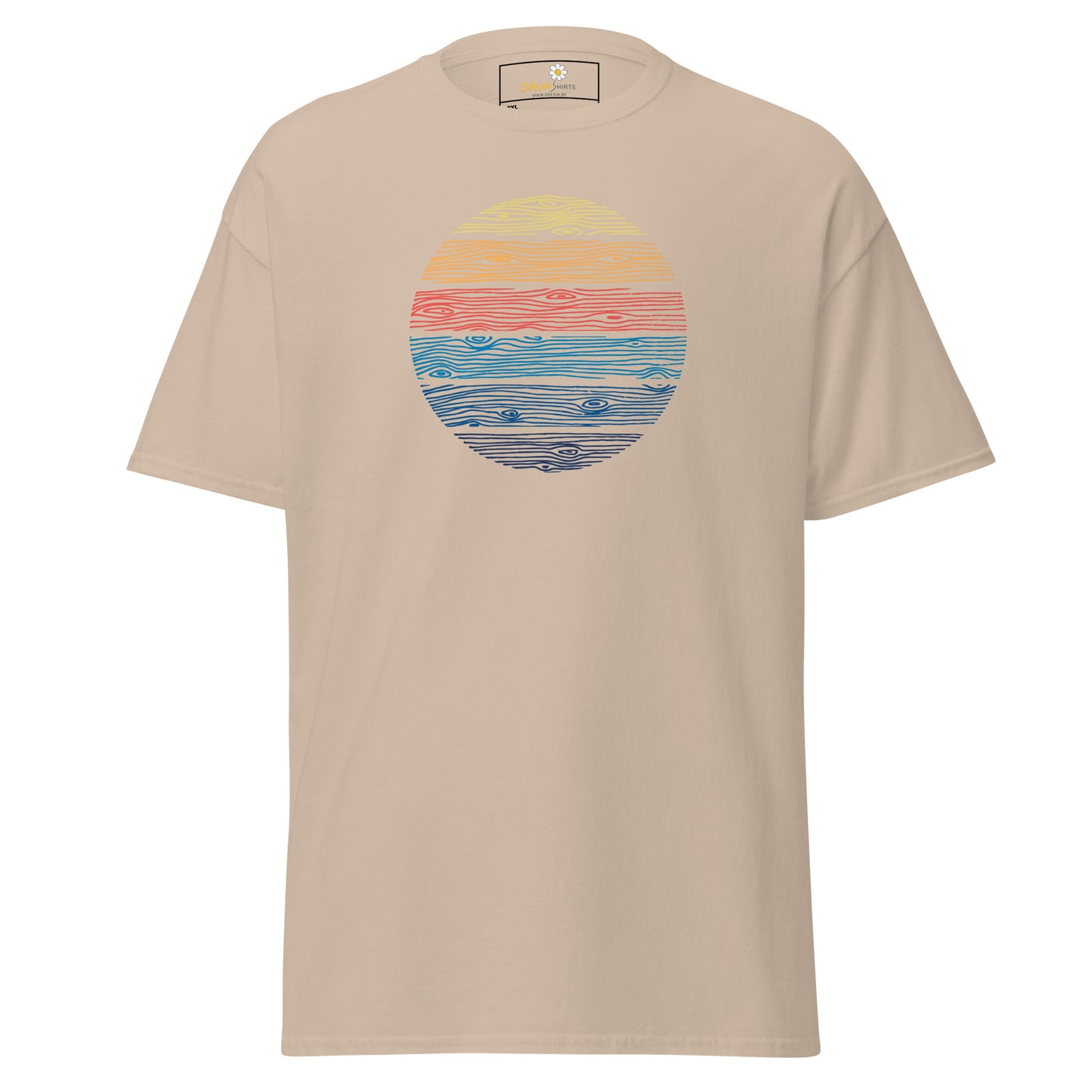 T-shirt classique unisexe - ABSTRACT COLOR CIRCLE WOOD - BIG