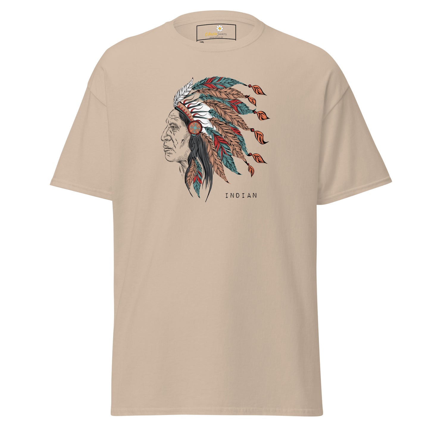Unisex classic t-shirt - VINTAGE INDIAN HEAD - BIG