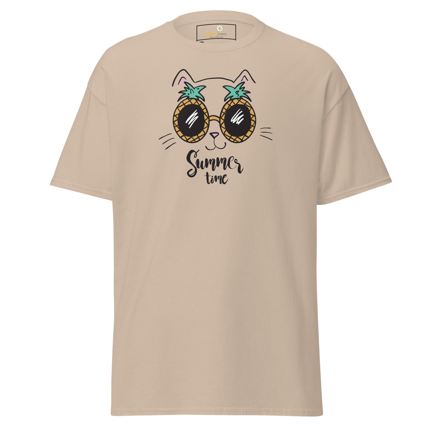 T-shirt classique unisexe - ANIMAUX ANANAS CHAT - GRAND