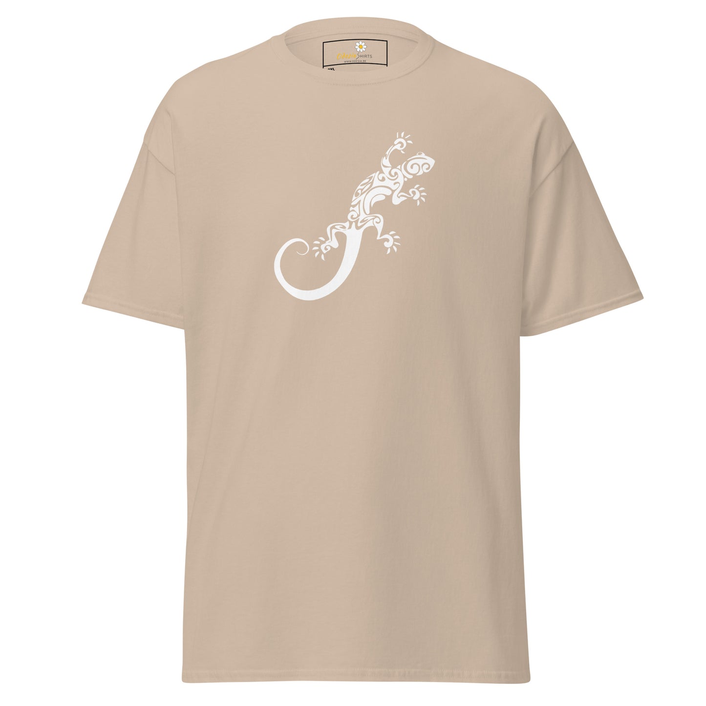 T-shirt classique unisexe - ANIMAUX LÉZARD BLANC - GRAND